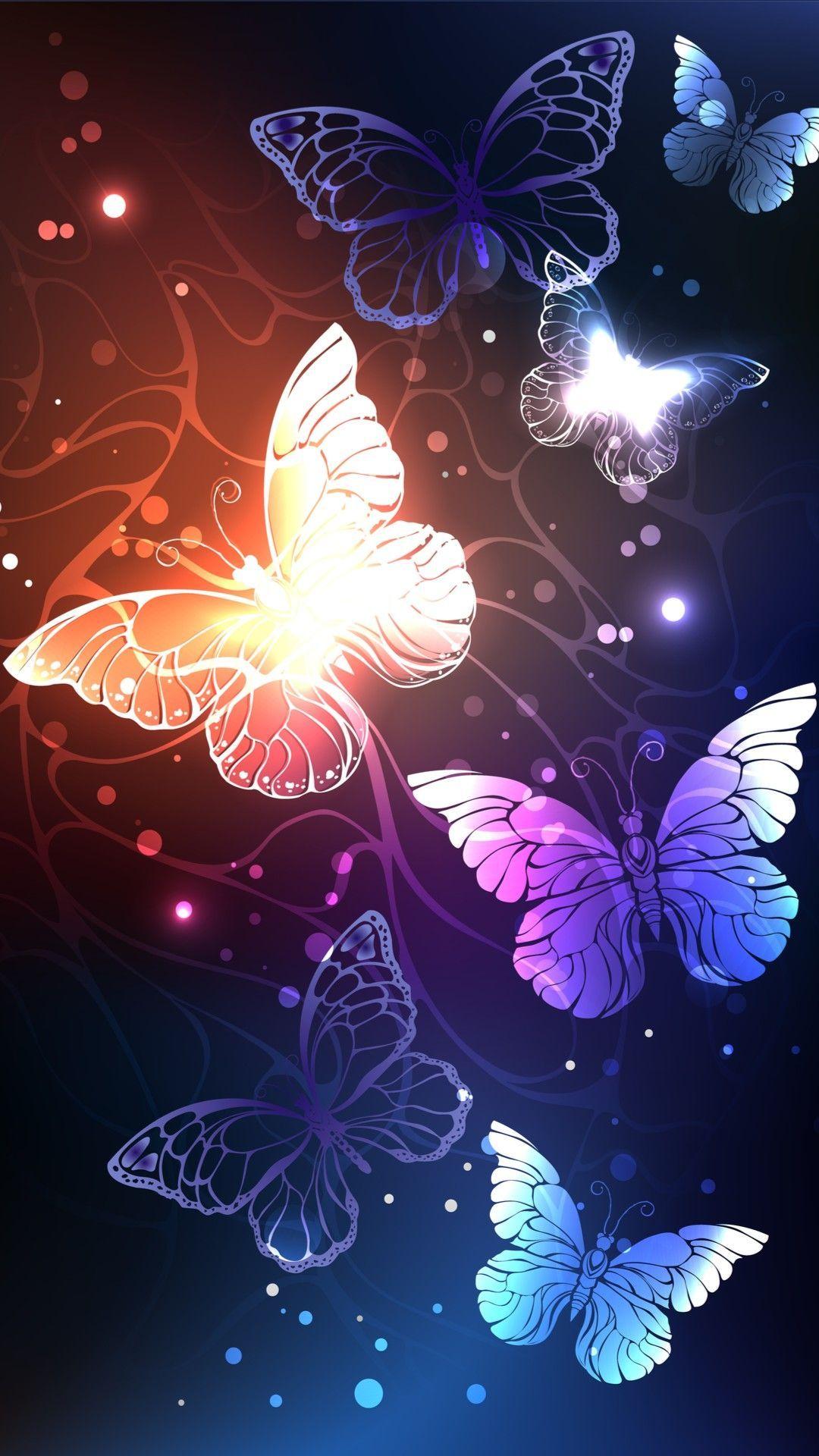 1080x1920 butterflies girl wallpaper