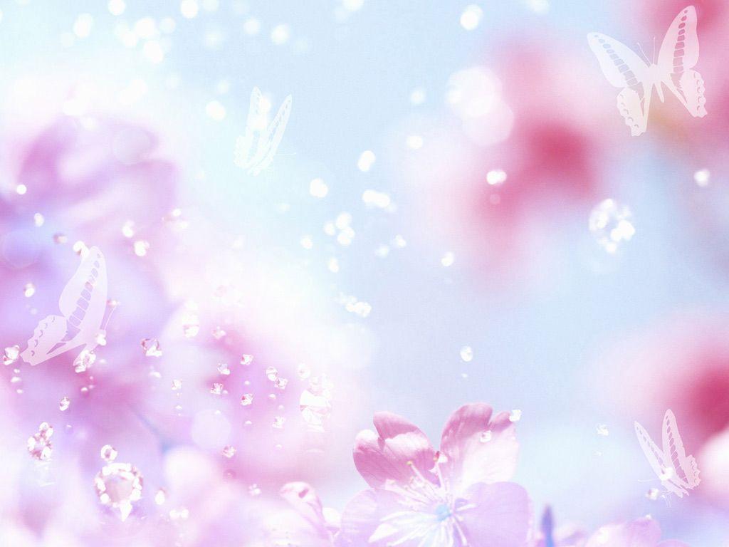 1024x768 Pink Butterfly Wallpaper Flower