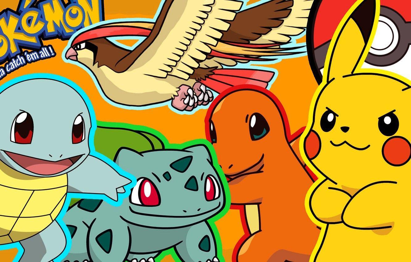 1332x850 Wallpaper Pikachu, pokemon, pokemon, Pikachu, bulbasaur