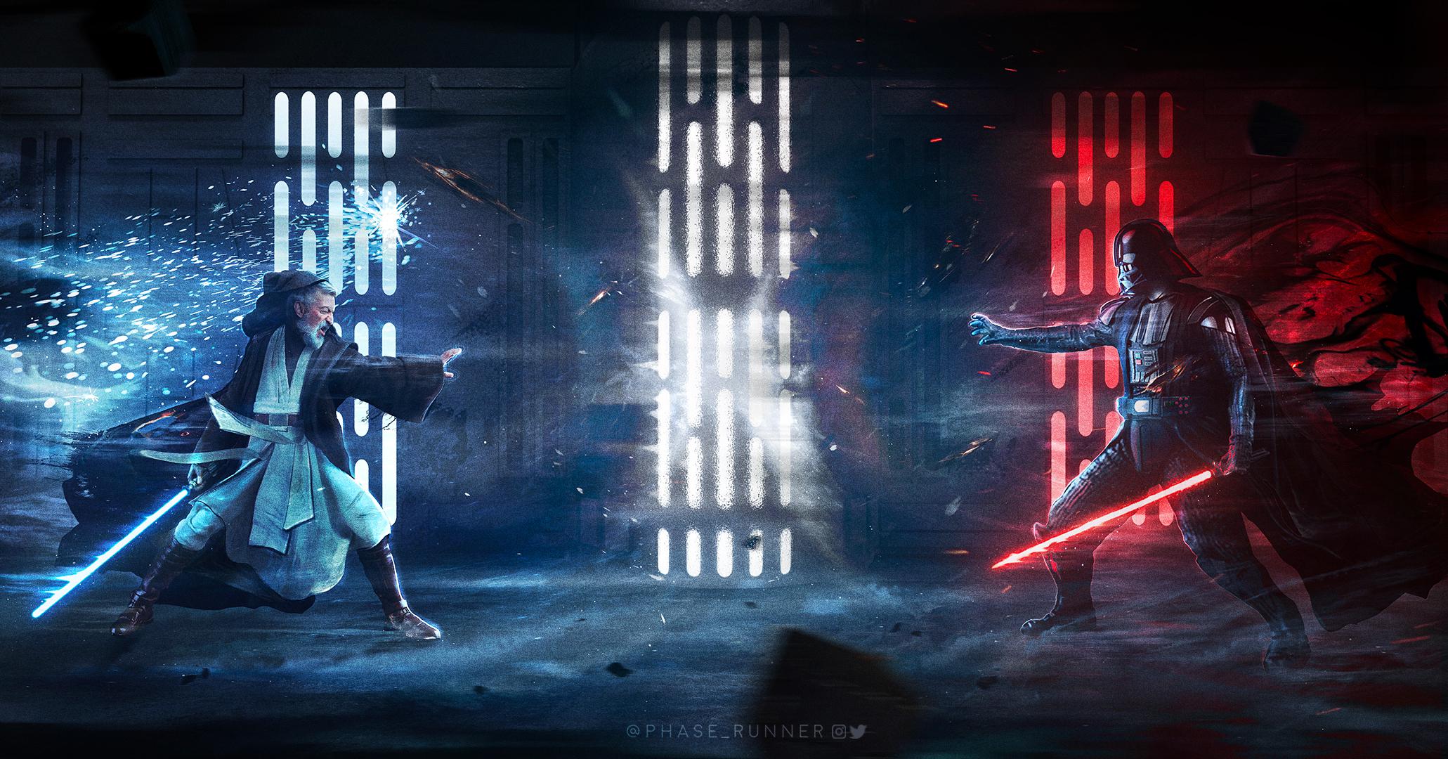 2061x1080 Obi Wan Kenobi VS Darth Vader (made By PhaseRunner)