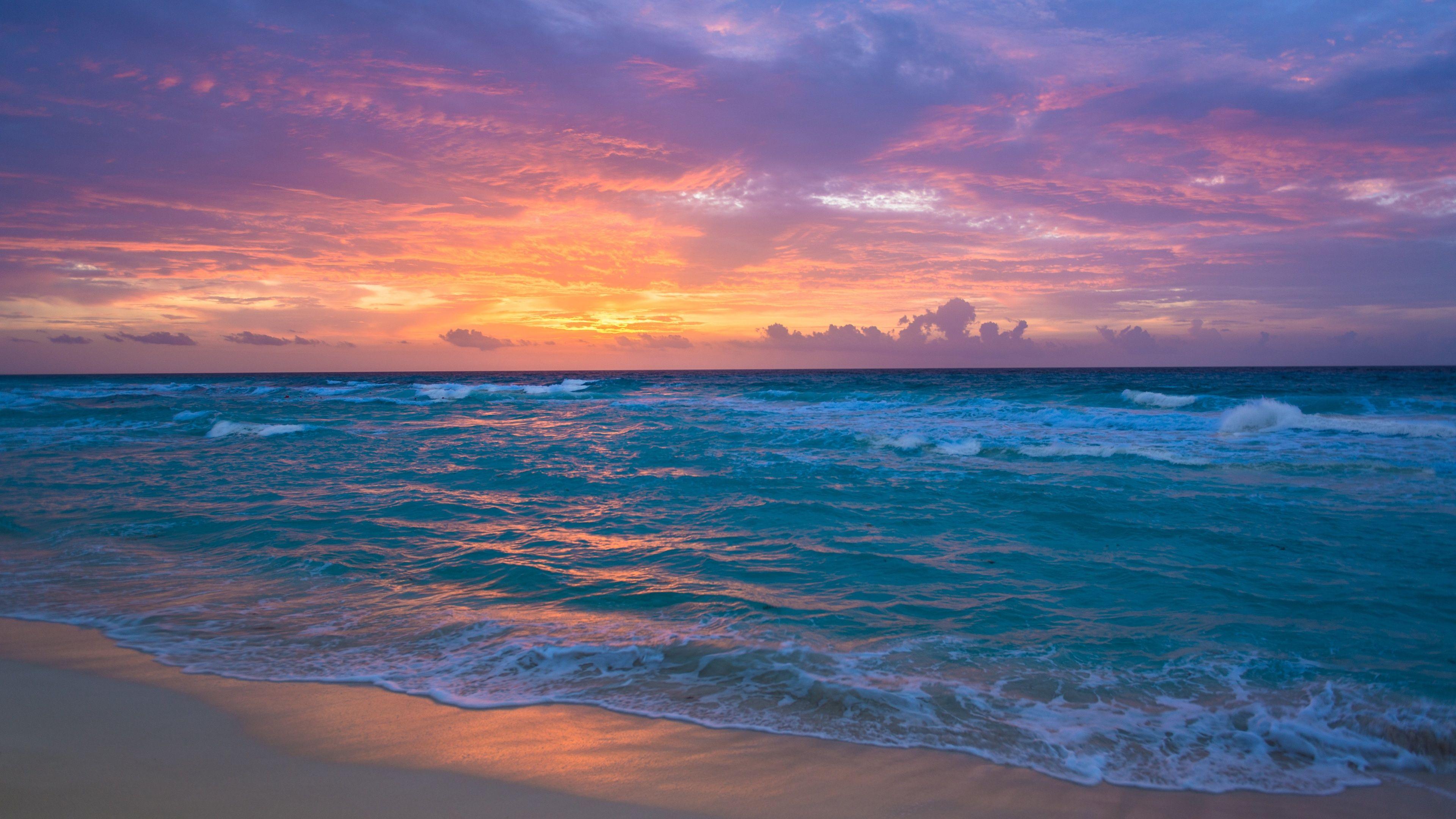 3840x2160 Waves ocean beach 4K Ultra HD wallpaper