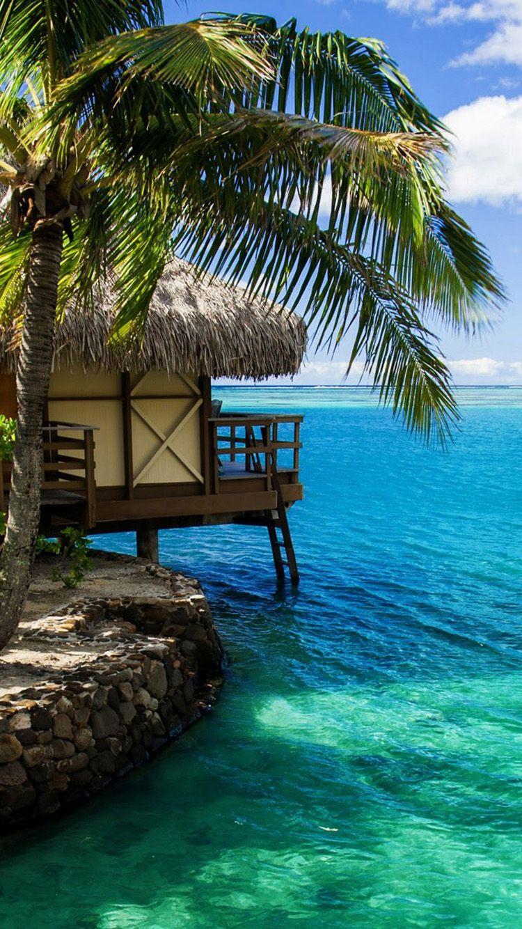 750x1334 Beach Scene Wallpaper