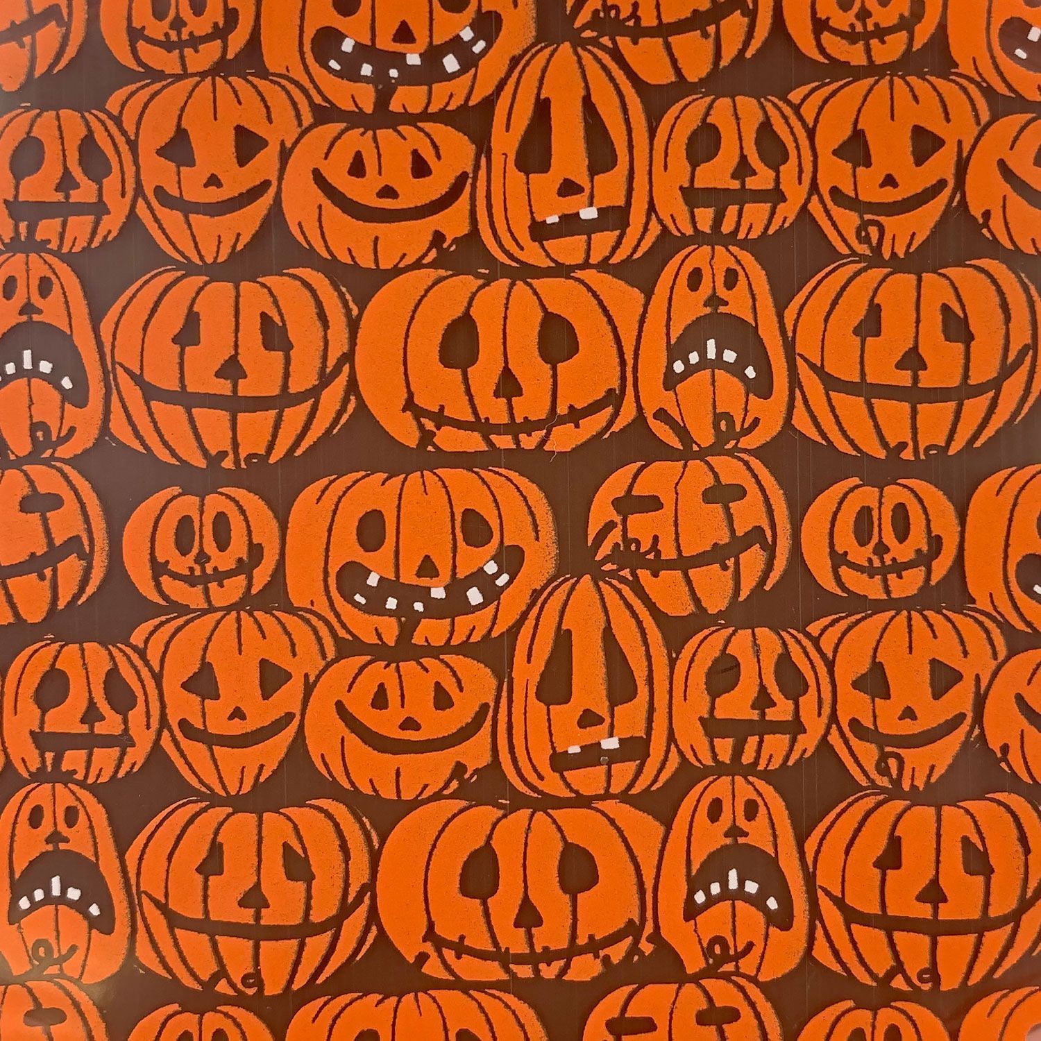 1500x1500 Jack O Lantern Chocolate Transfer Sheet