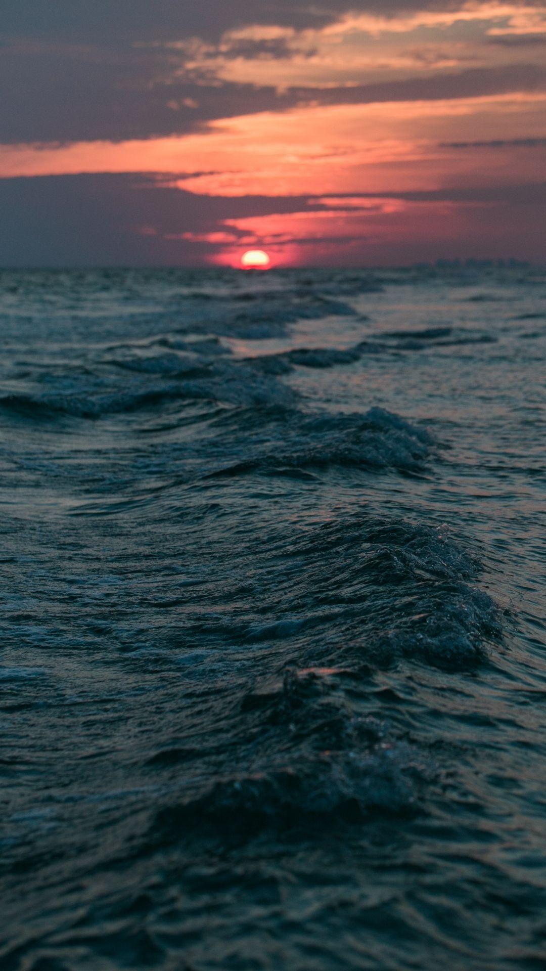 1080x1920 Sunset, Ocean, Beach iPhone Wallpaper, Download