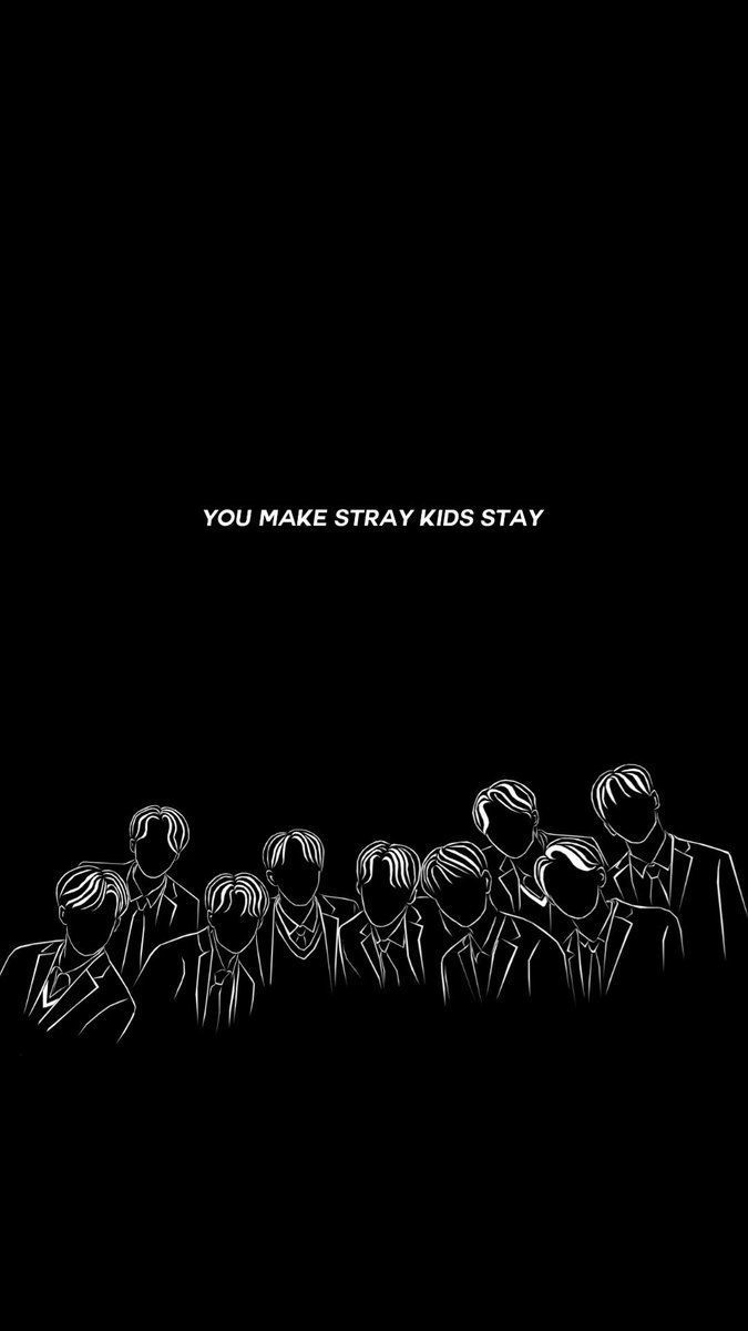 675x1200 StrayKids B&W Wallpaper