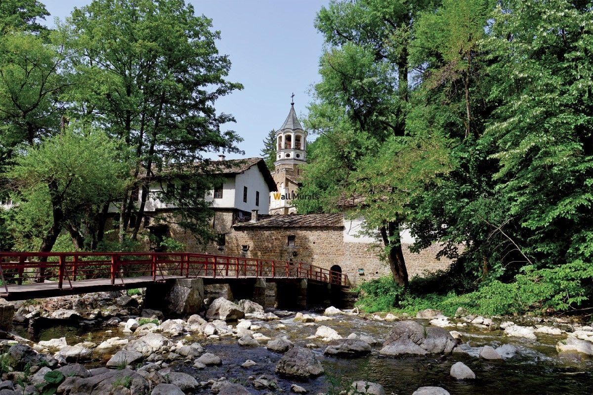 1200x800 Wallpaper view of Bulgarian monastery