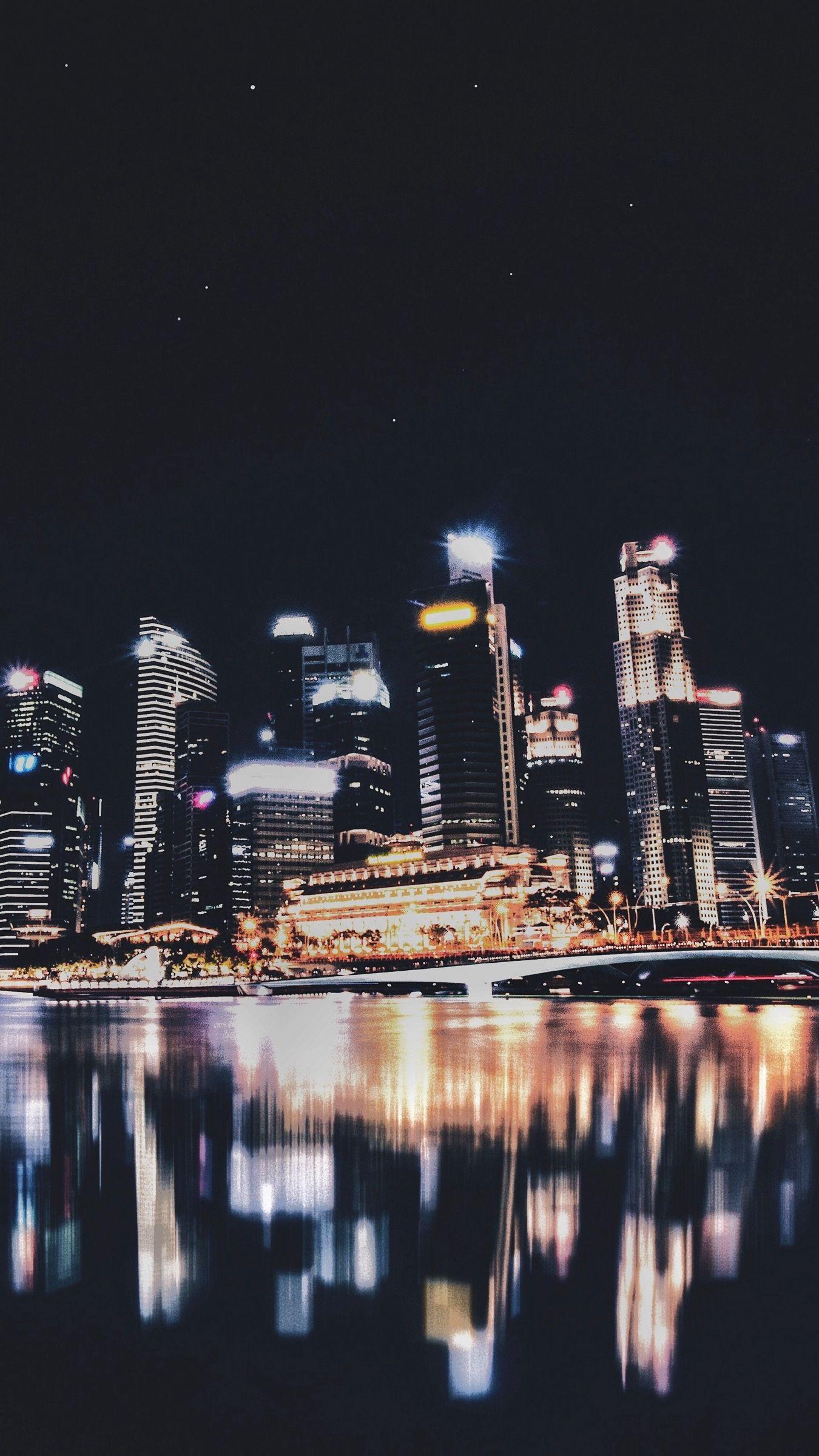 1350x2400 Download wallpaper 1350x2400 night city, panorama, city