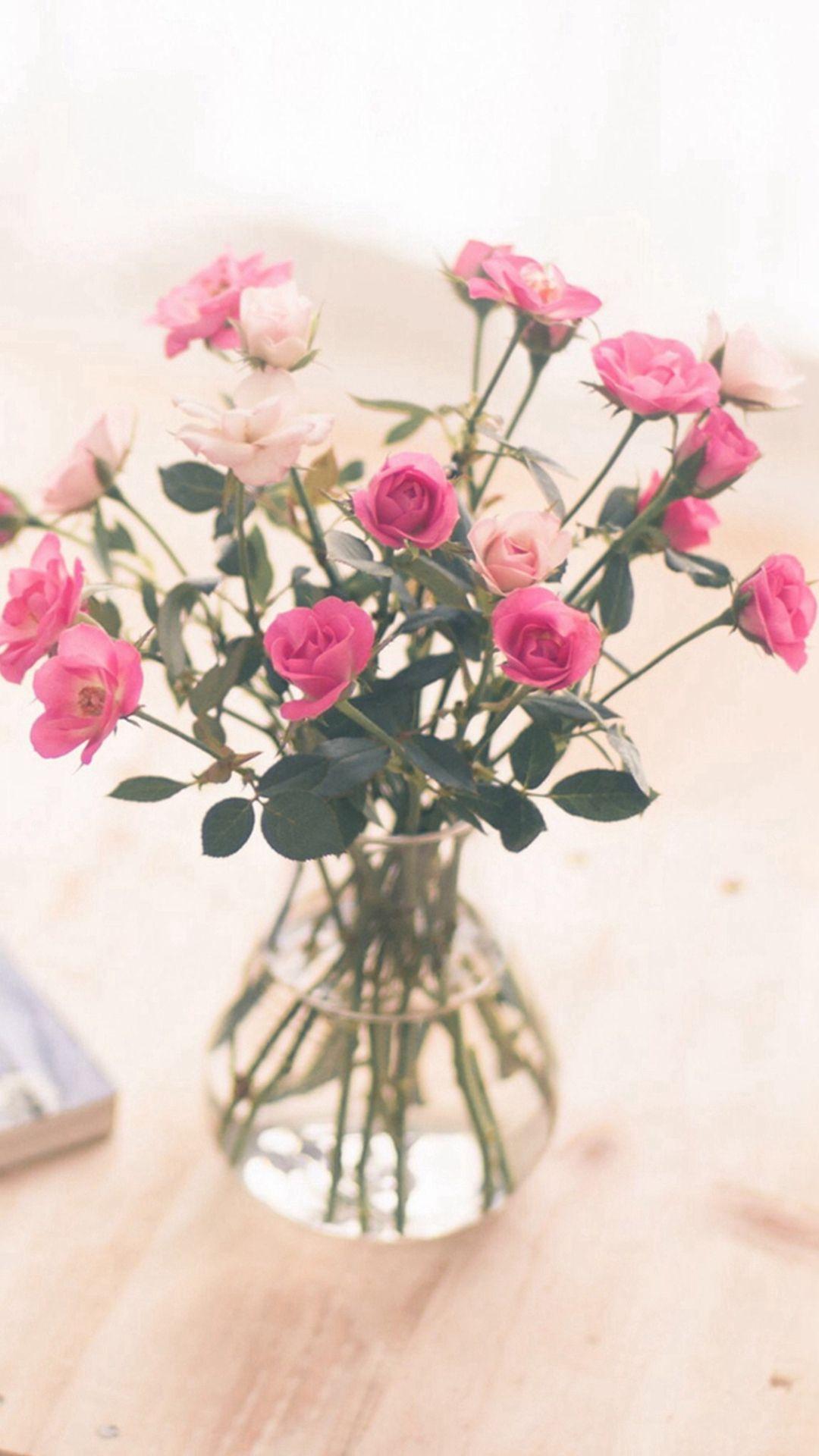 1080x1920 Nature Beautiful Flower Bouquet Vase iPhone 8 Wallpaper