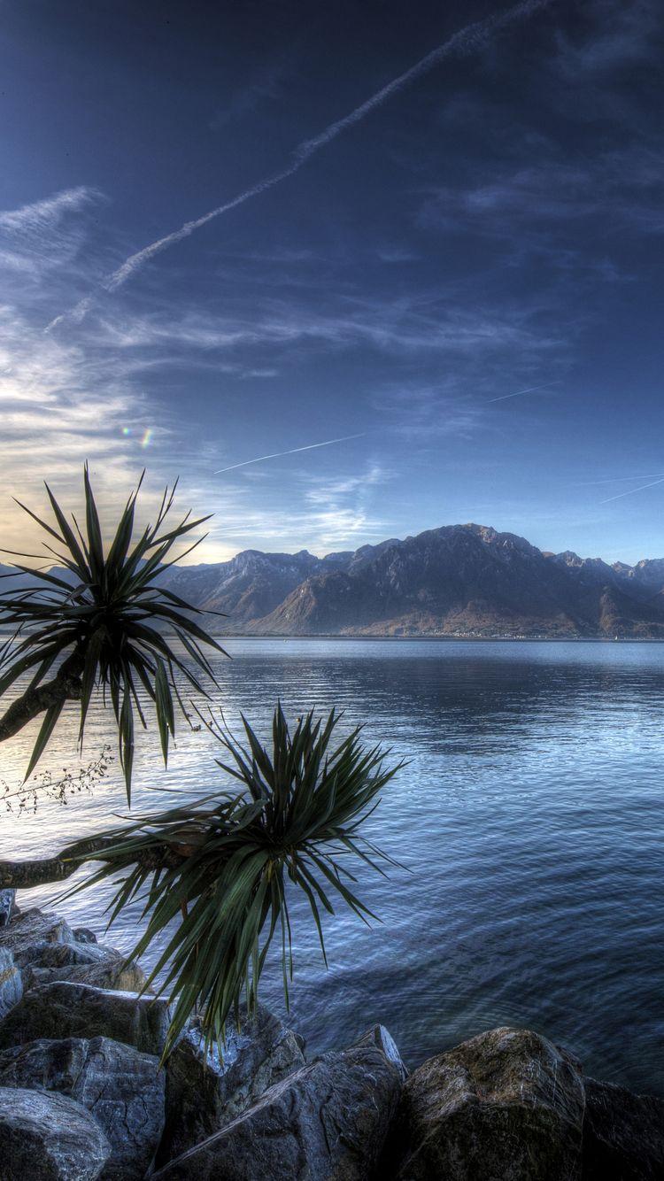 750x1334 Montreux Lake Switzerland 4k iPhone iPhone 6S