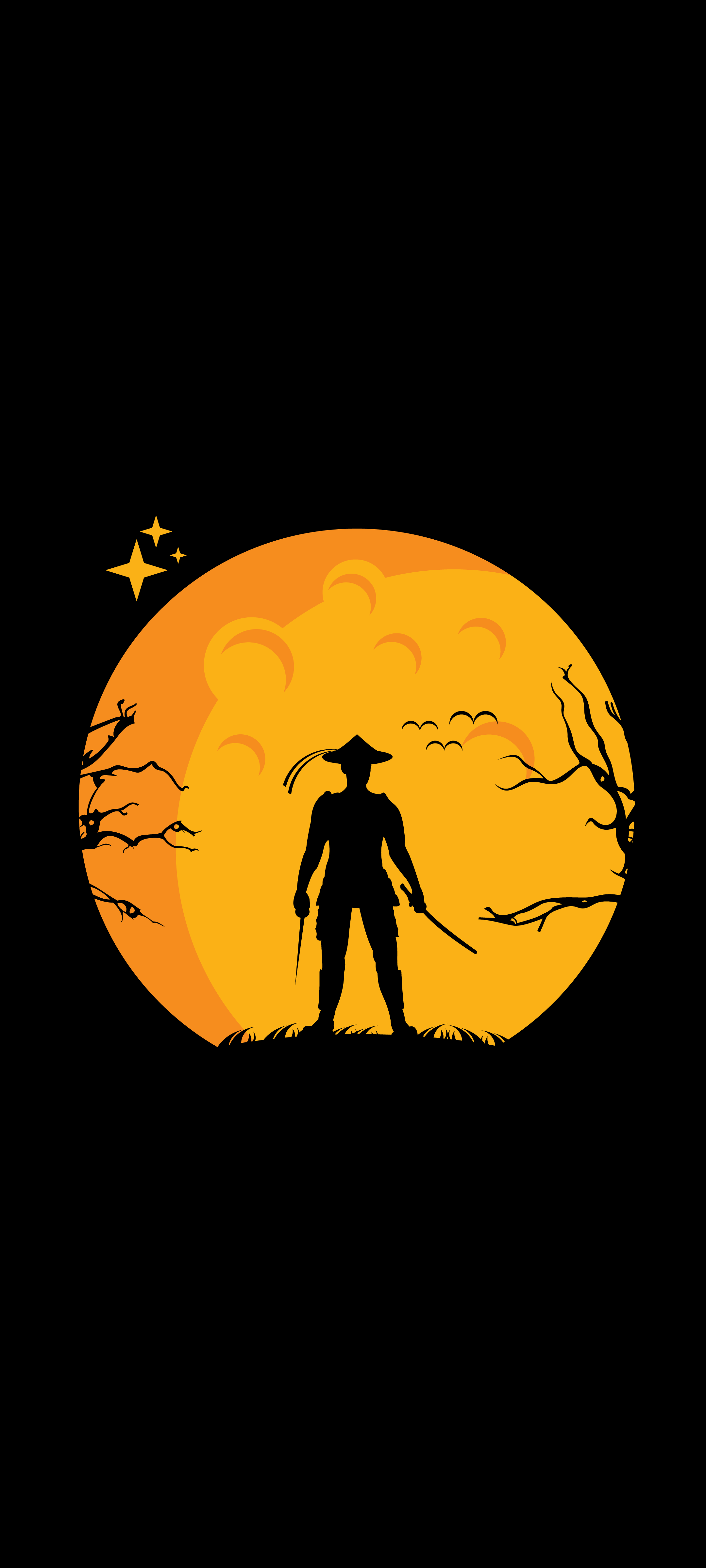 2160x4800 Wallpaper Orange, Graphics, Colored