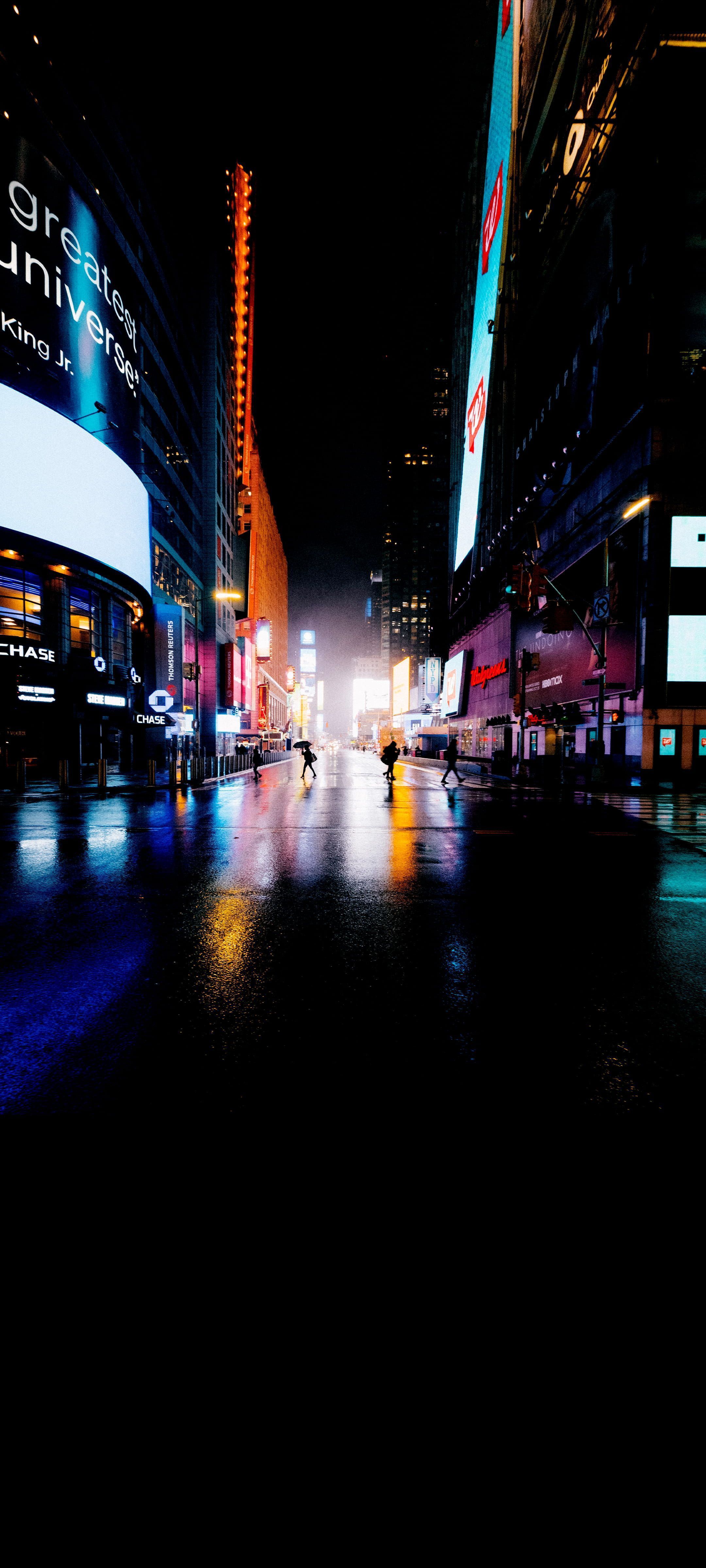 2160x4800 Wallpaper City, Amoled, Neon Night City