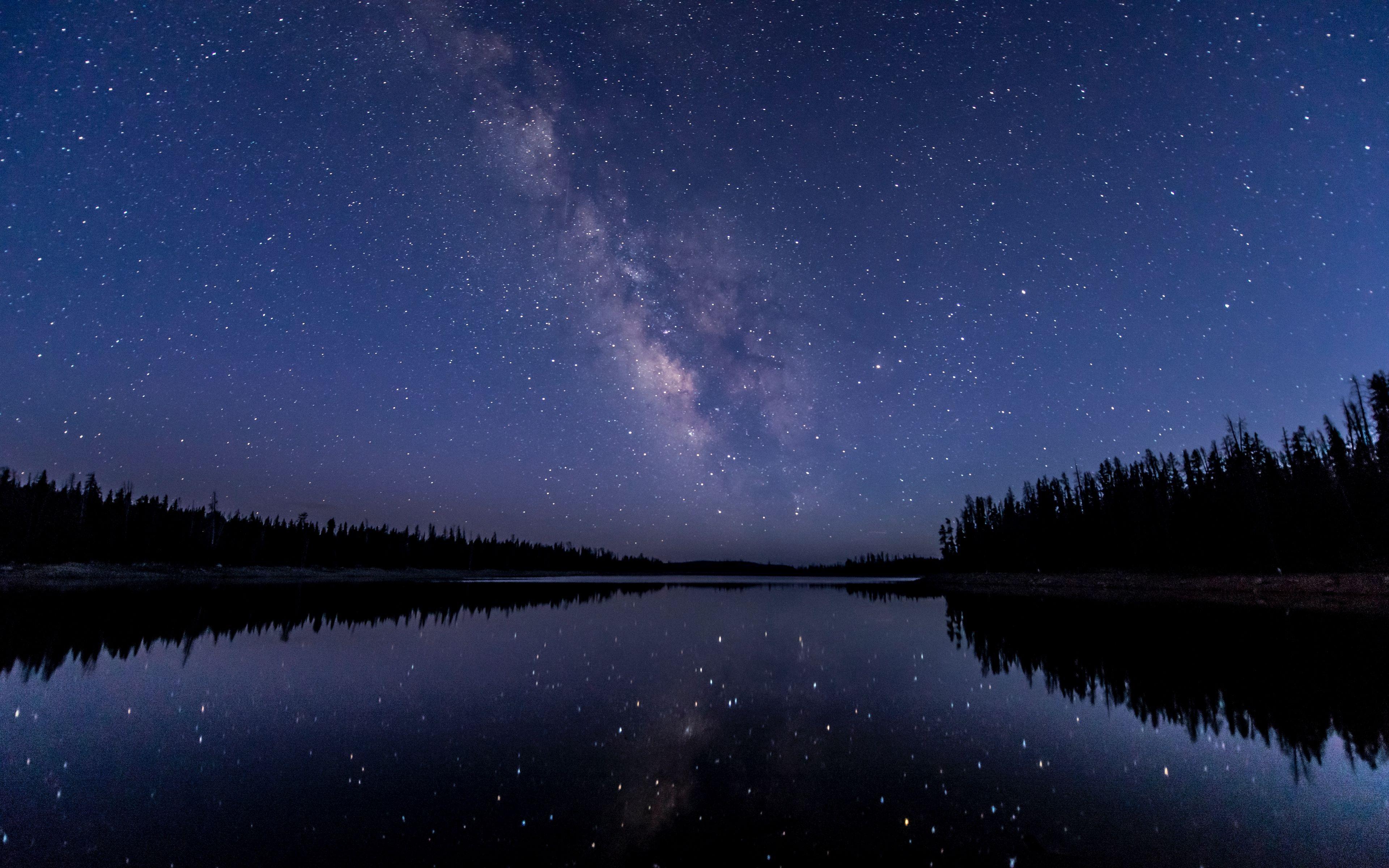 3840x2400 Download wallpaper 3840x2400 night sky, stars, starry sky 4k