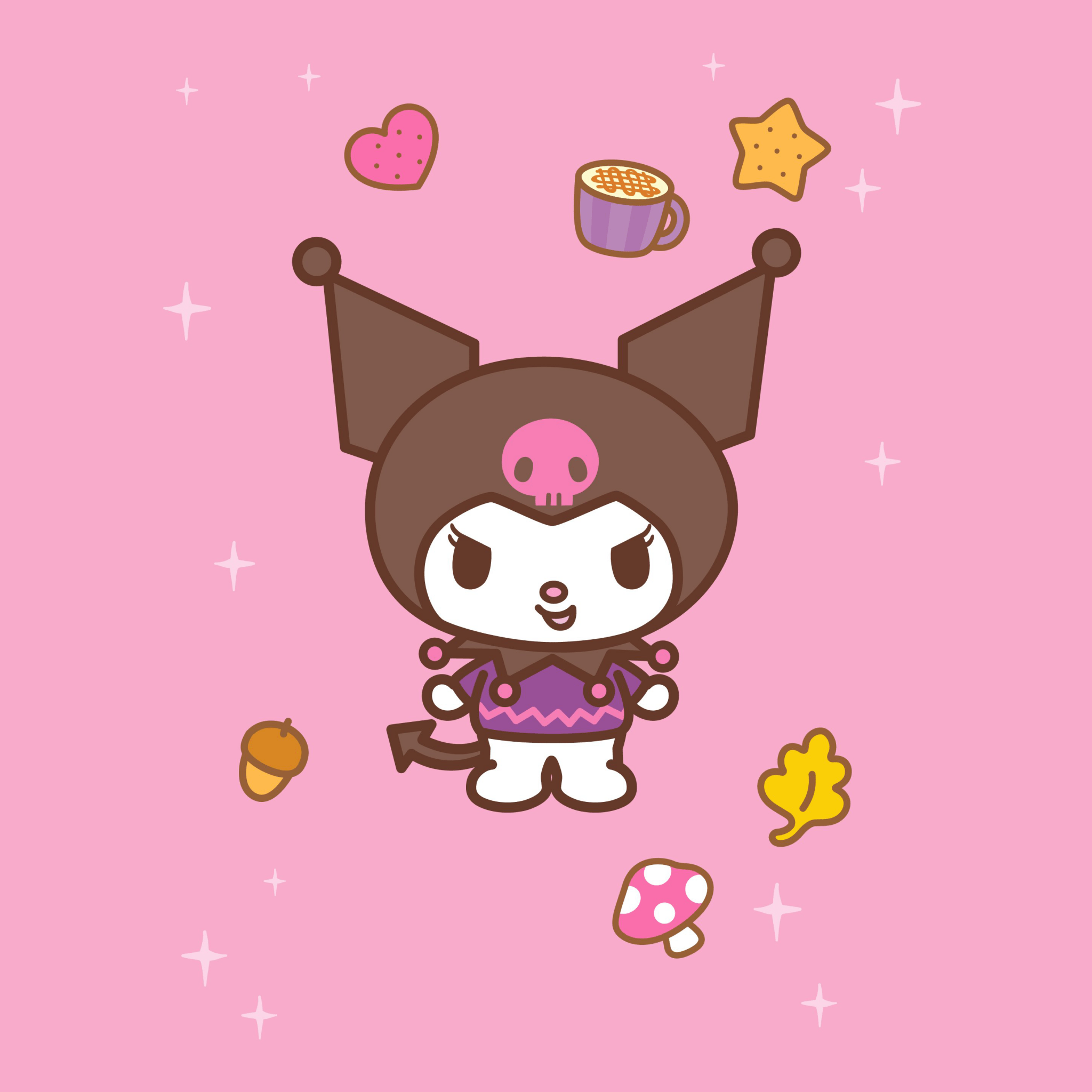 2048x2048 Sanrio Wallpaper 4K, Kuromi, Pastel