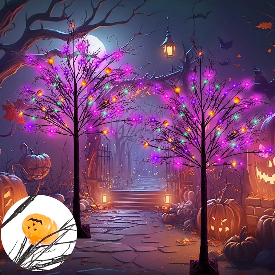 894x894 Pumpkin Bats Spiders DIY Ornament