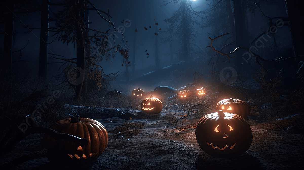 1200x673 Halloween Silhouette Background Image