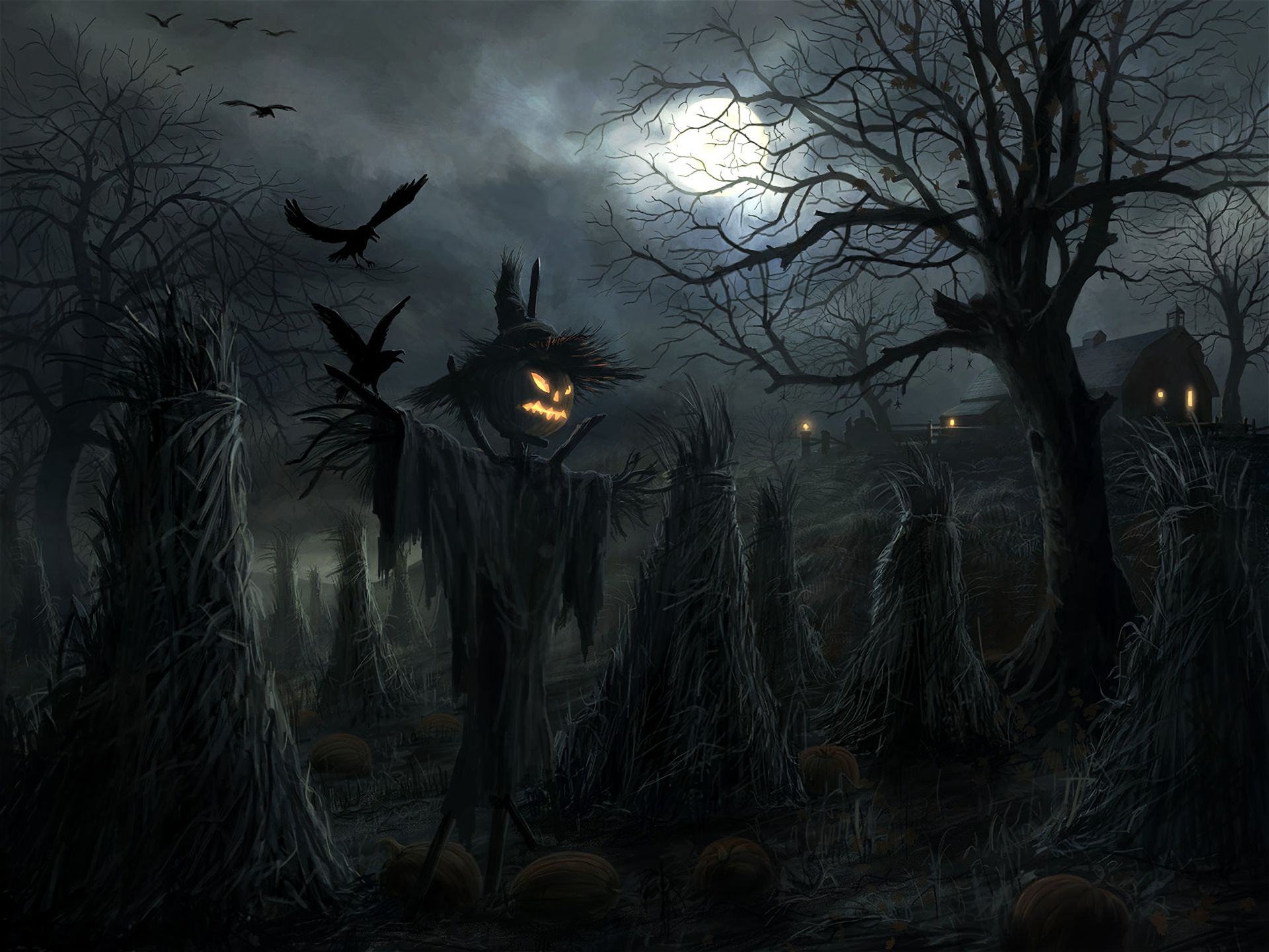 1920x1440 HD desktop wallpaper: Halloween, Night