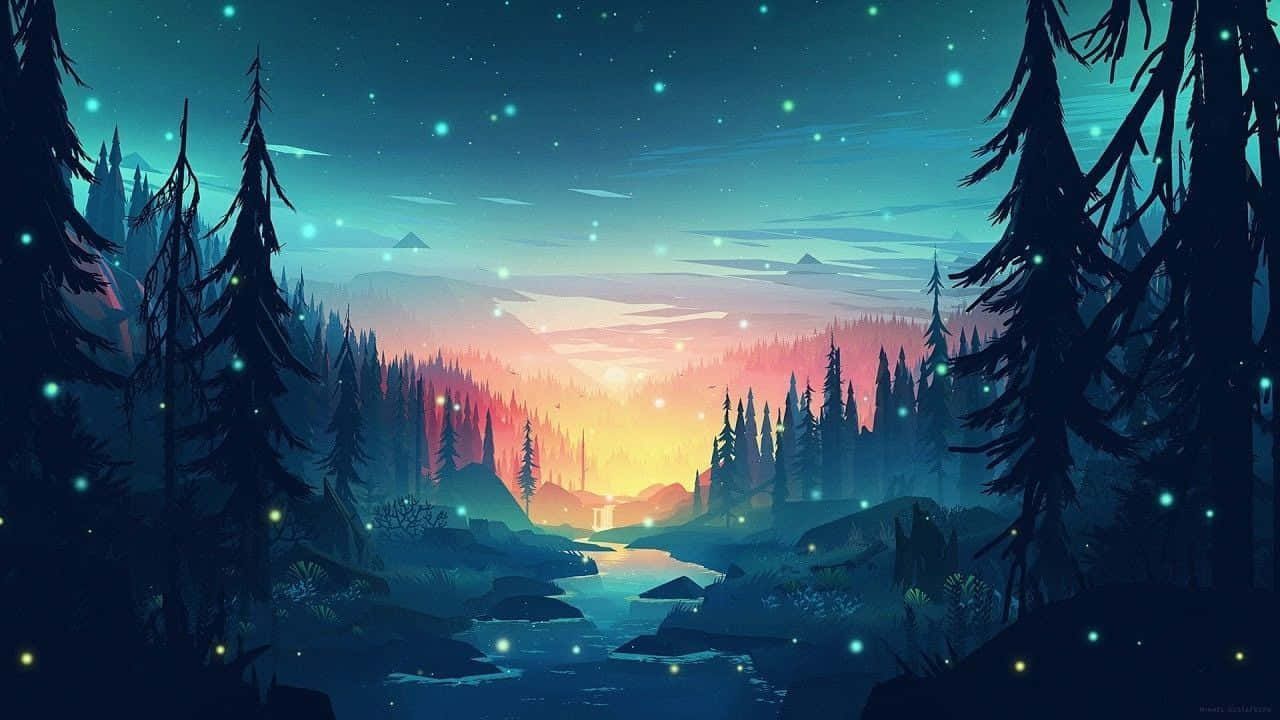1280x720 Lofi Forest Wallpaper 41 image
