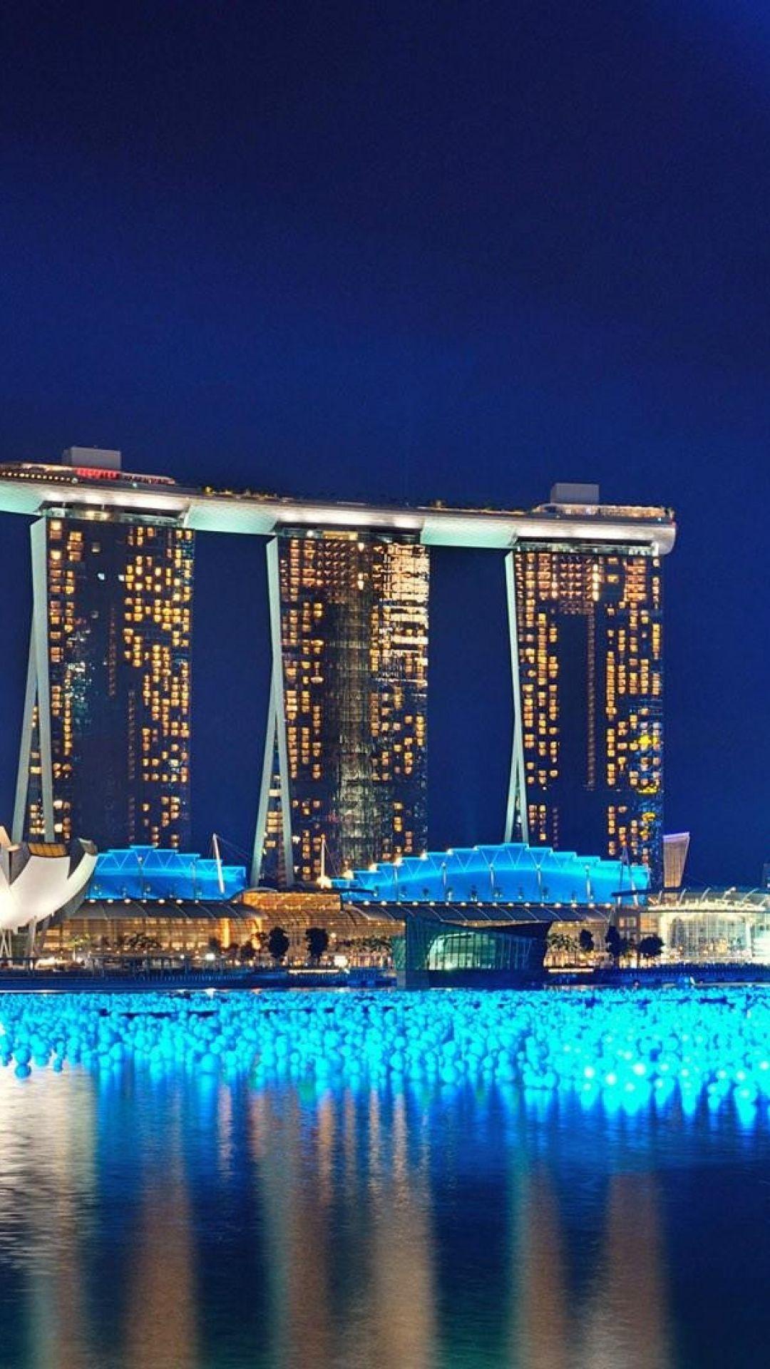 1080x1920 Marina Bay Sands Night Wallpaper