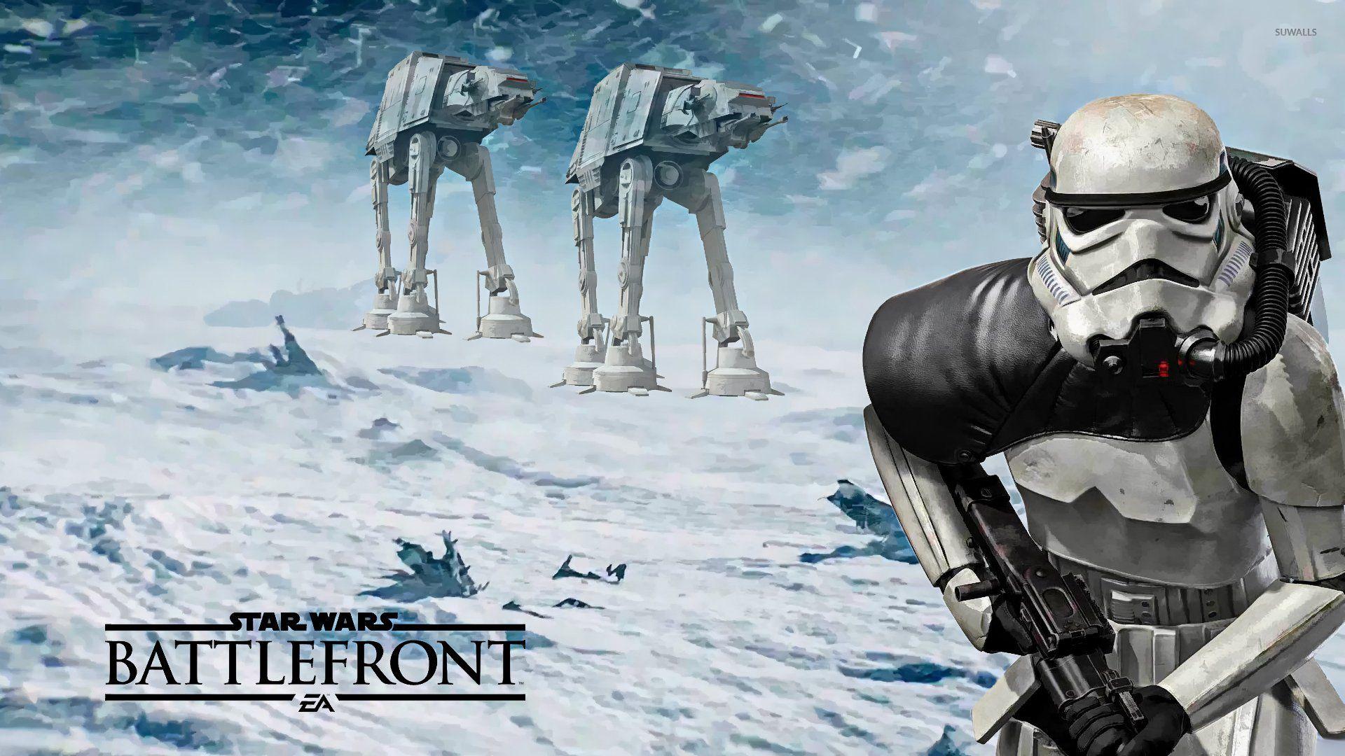 1920x1080 Stormtrooper and at ats in star wars battlefront wallpaper