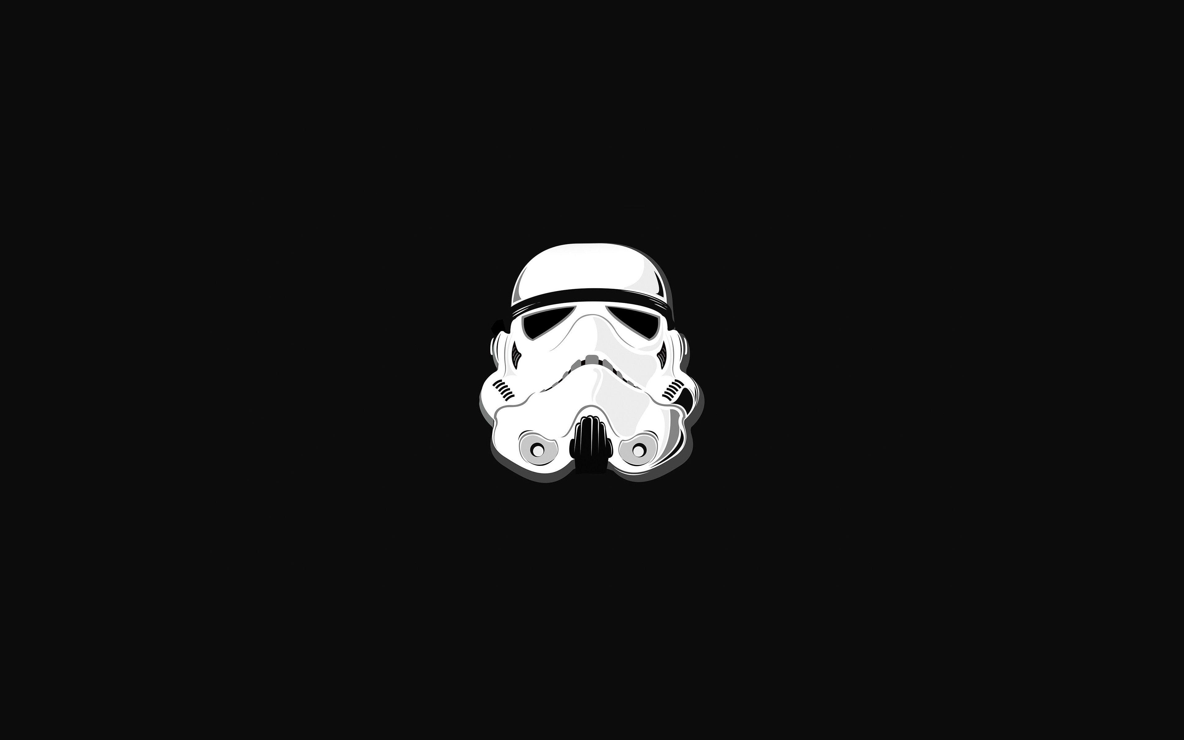 3840x2400 Star Wars, Stormtrooper, Helmet, Minimalism Wallpaper HD