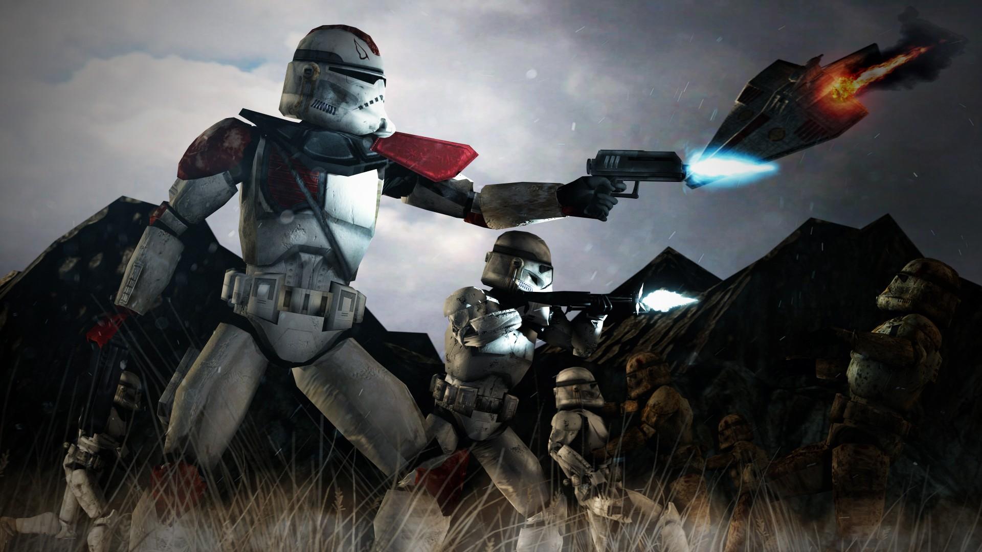 Clone Trooper Battle Wallpaper