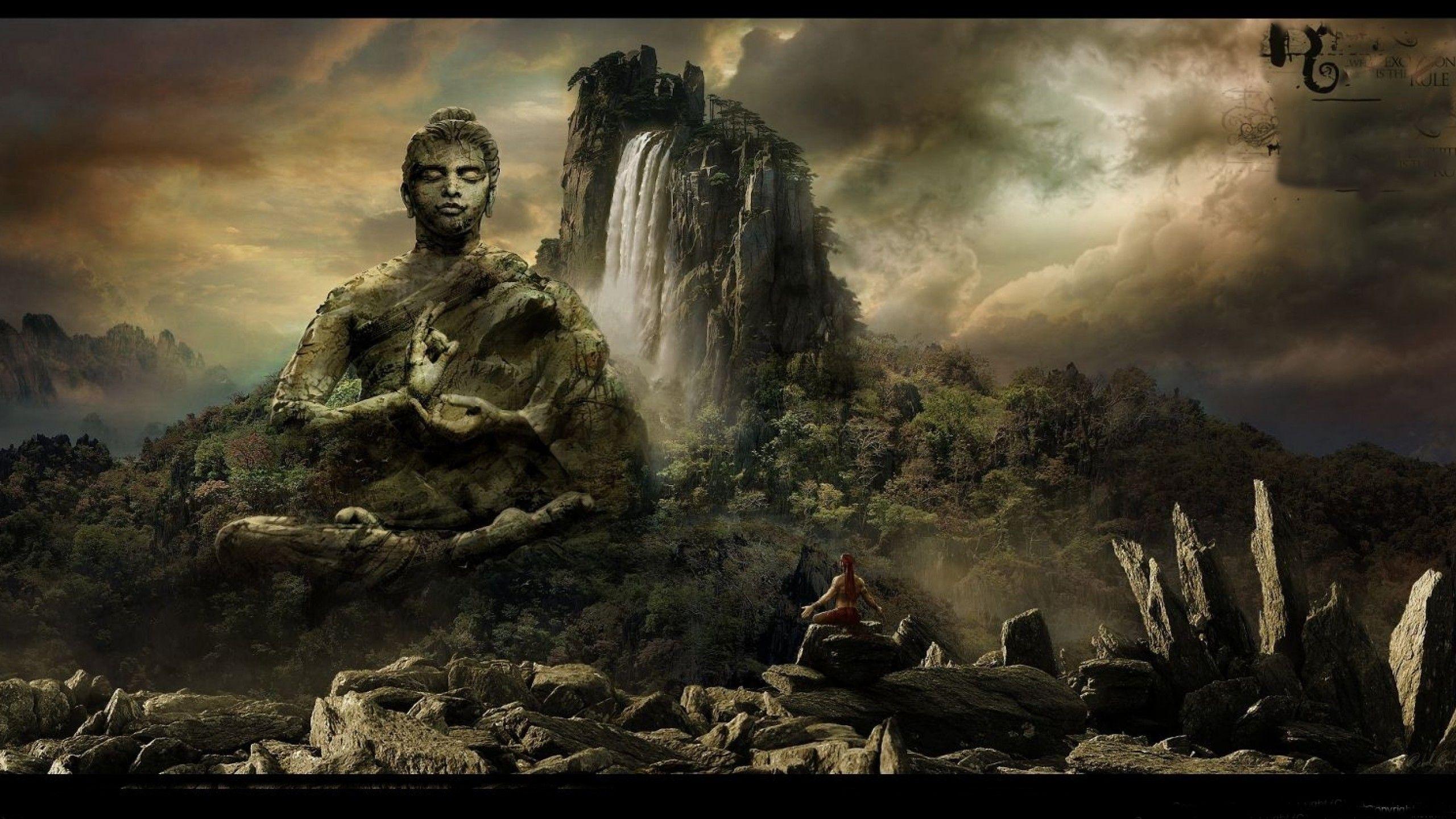 2560x1440 Buddhism Wallpaper HD #X8WVP1C
