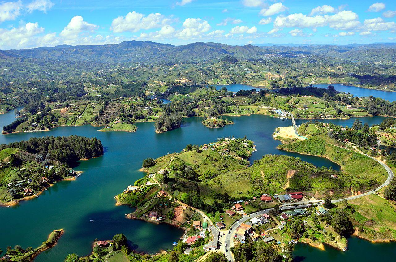 1280x847 Picture Colombia Guatape Nature landscape photography river