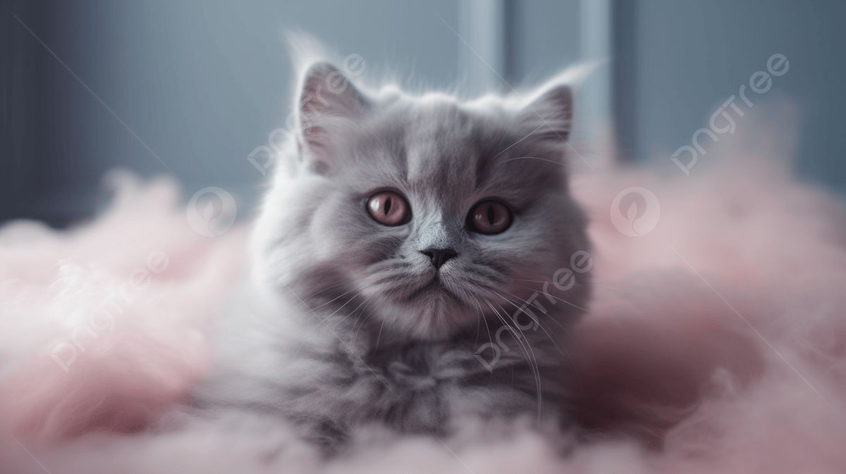 1200x673 Grey Persian Kitten On Fluffy Pink