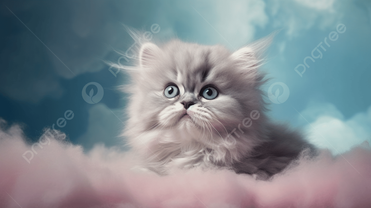 1200x673 Pink Background, Persian Cat, Blue Fur