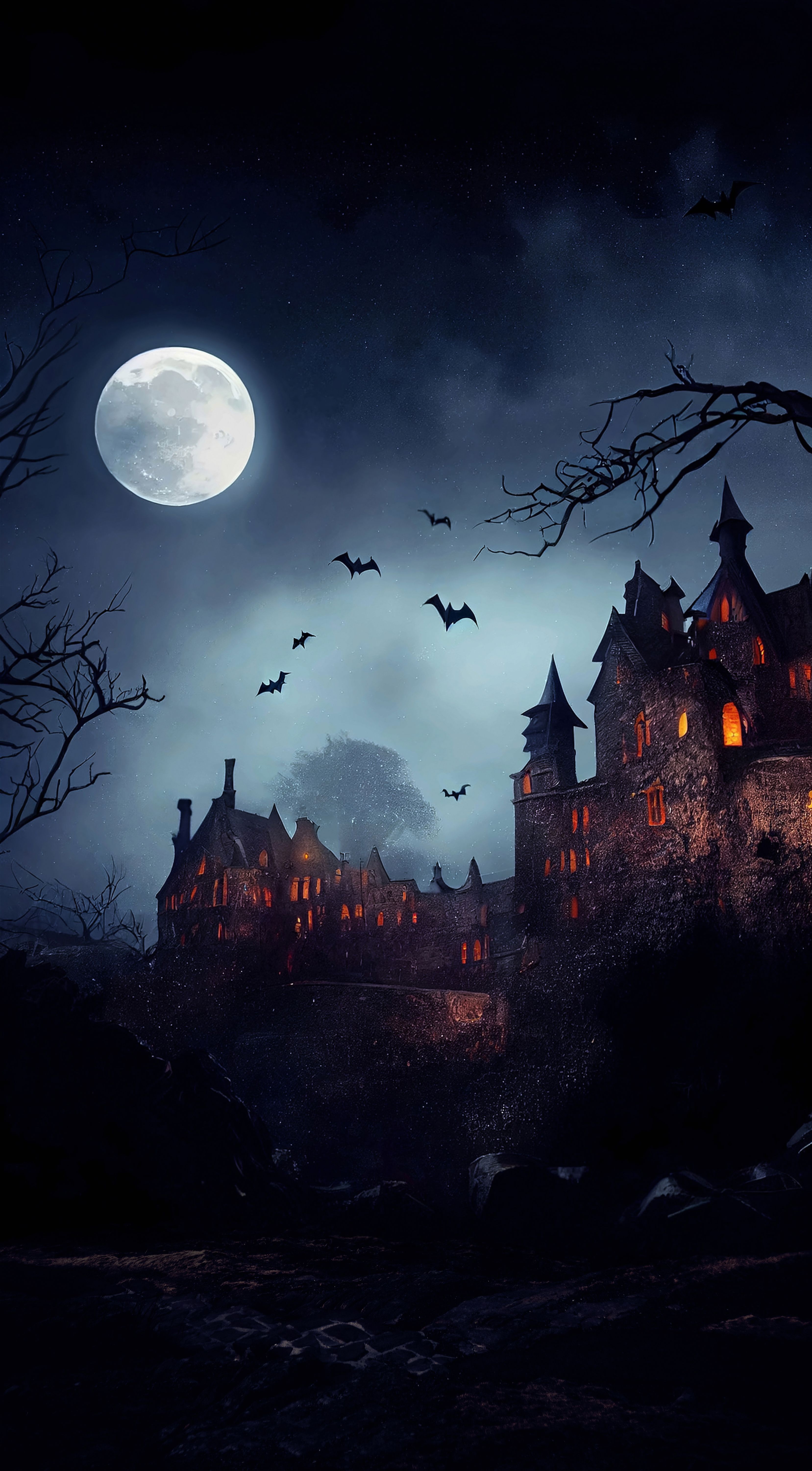 3314x6000 Halloween Background Image