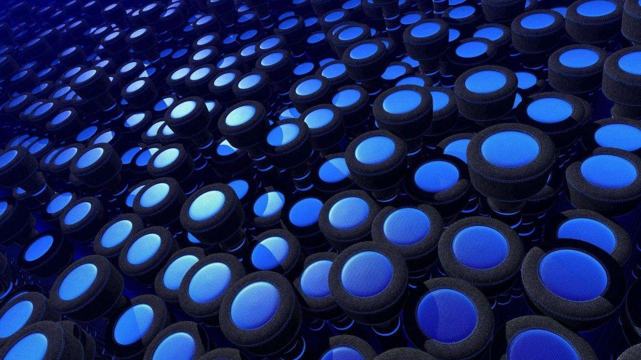 1280x720 3D Blue Rounded Ball HD Wallpaper Free Download Desktop