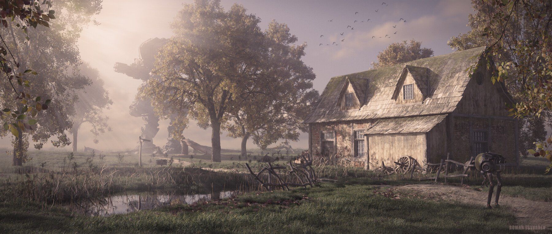 1800x765 FREE 4K Atmospheric Abandoned Farm