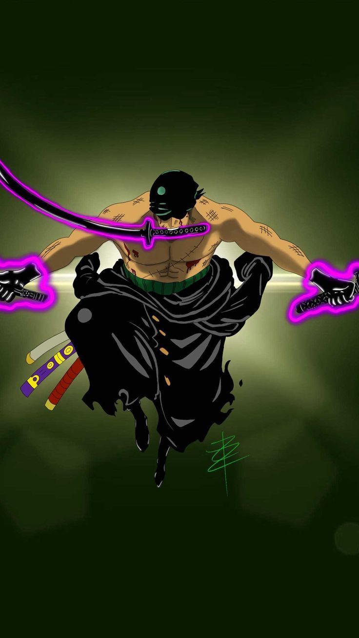 736x1308 Zoro King of Hell Wallpaper