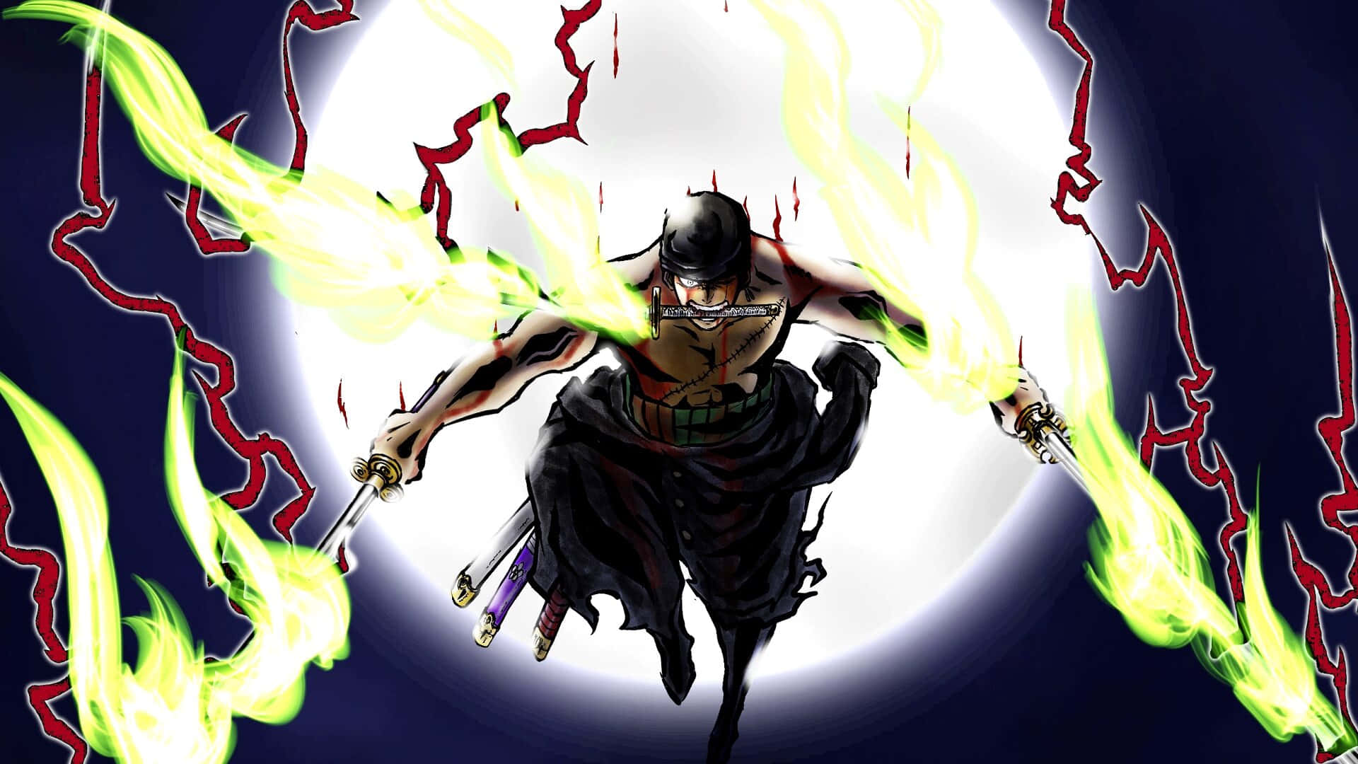 1920x1080 Zoro Kingof Hell Artwork Wallpaper