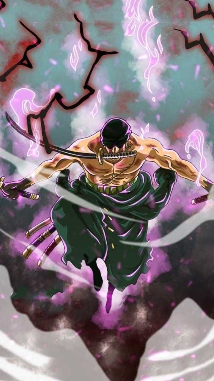 720x1280 Zoro King of Hell Wallpaper