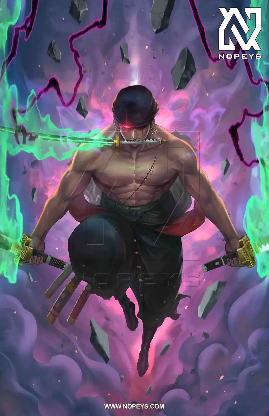 900x1391 Pirate Hunter Zoro The king of Hell