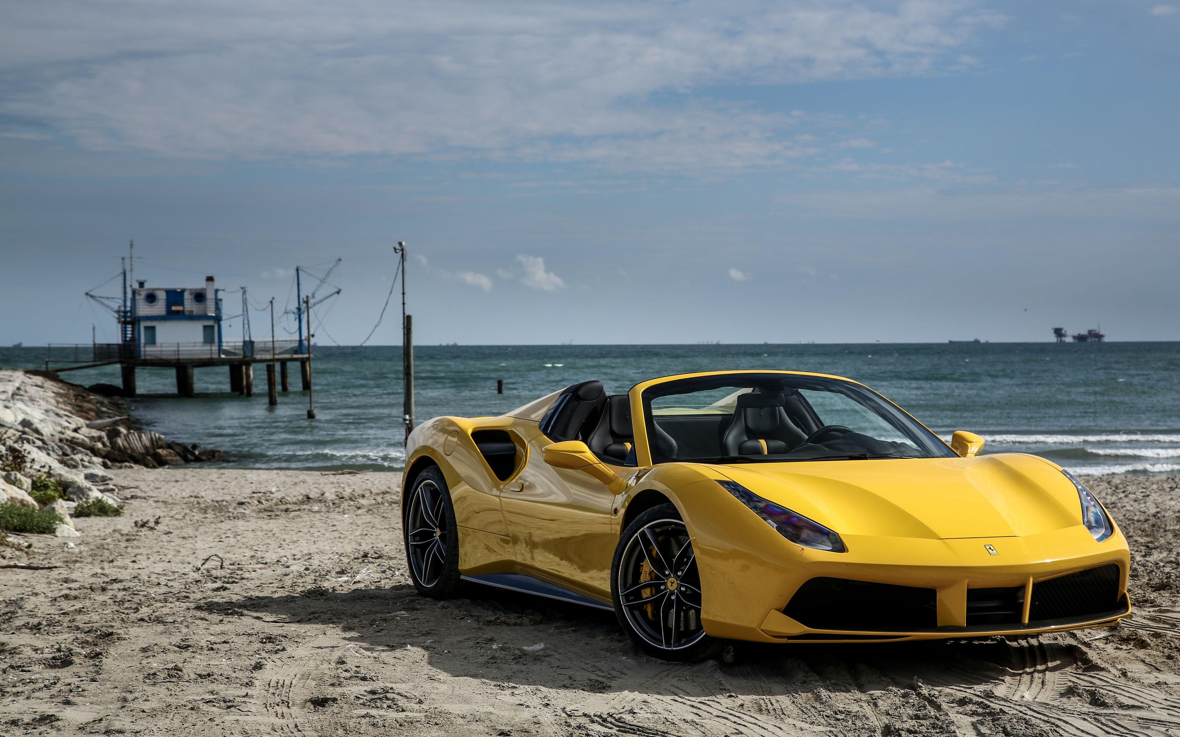 3840x2400 Download wallpaper 3840x2400 ferrari, spider, yellow