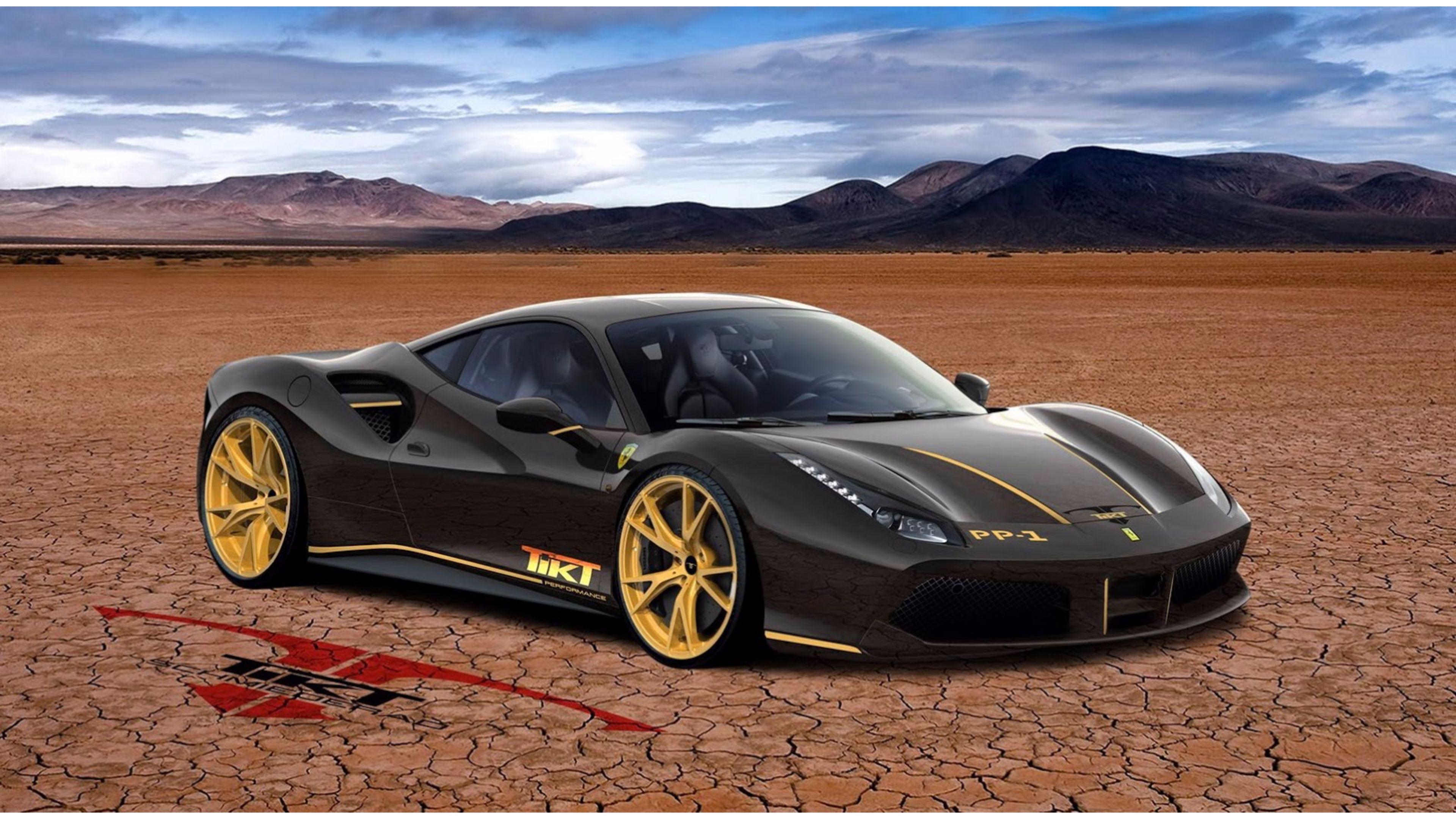 3840x2160 Ferrari 488 Gtb Black Wallpaper Desktop Is 4K Wallpaper