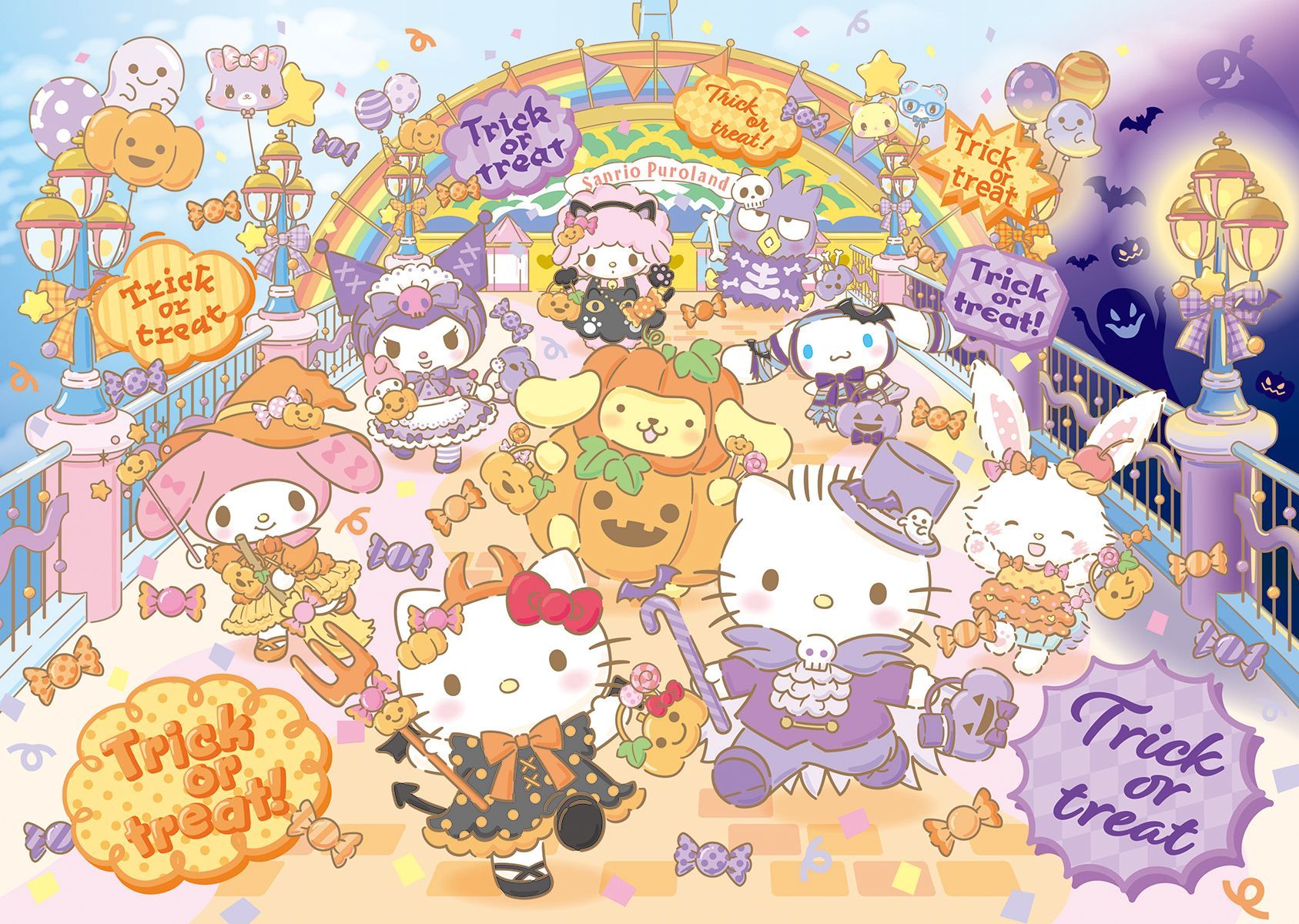 1687x1200 Happy Halloween Hello Kitty Wallpaper