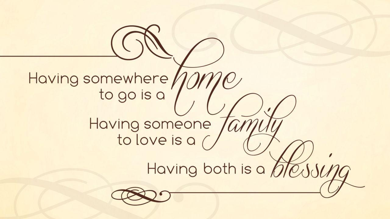 1280x720 Wallpaper Home, Family, Blessings, Popular quotes, HD
