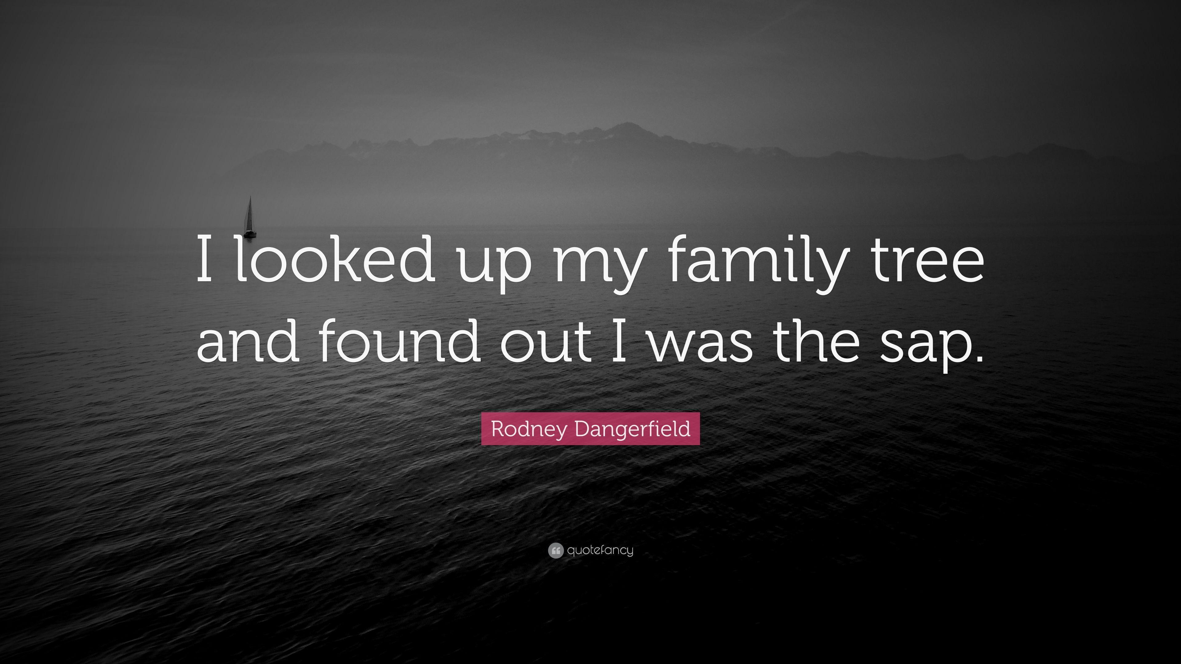 3840x2160 Rodney Dangerfield Quote: “I looked up my family tree