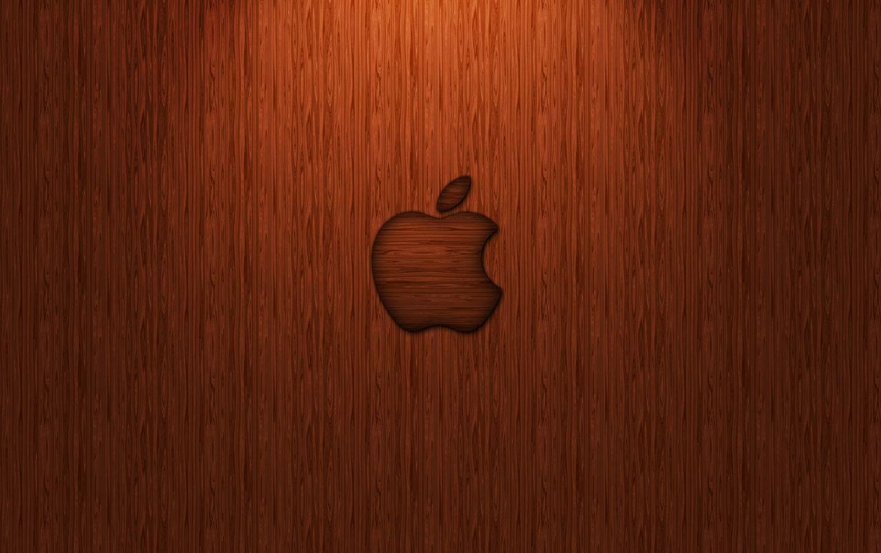 Hình nền logo Apple bằng gỗ 1280x804.  Kho ảnh logo Apple bằng gỗ