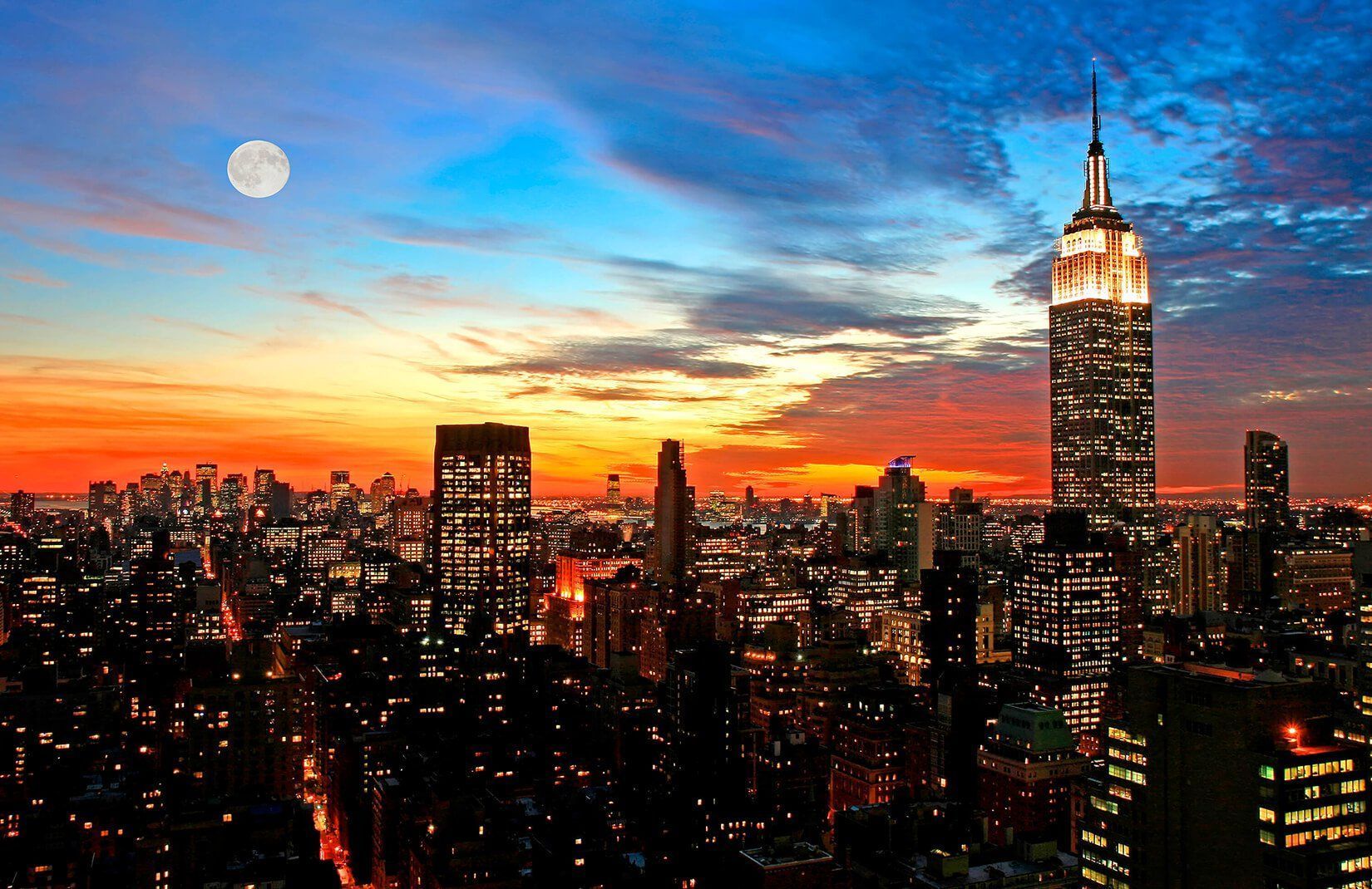 1650x1070 City Sunset Wallpaper
