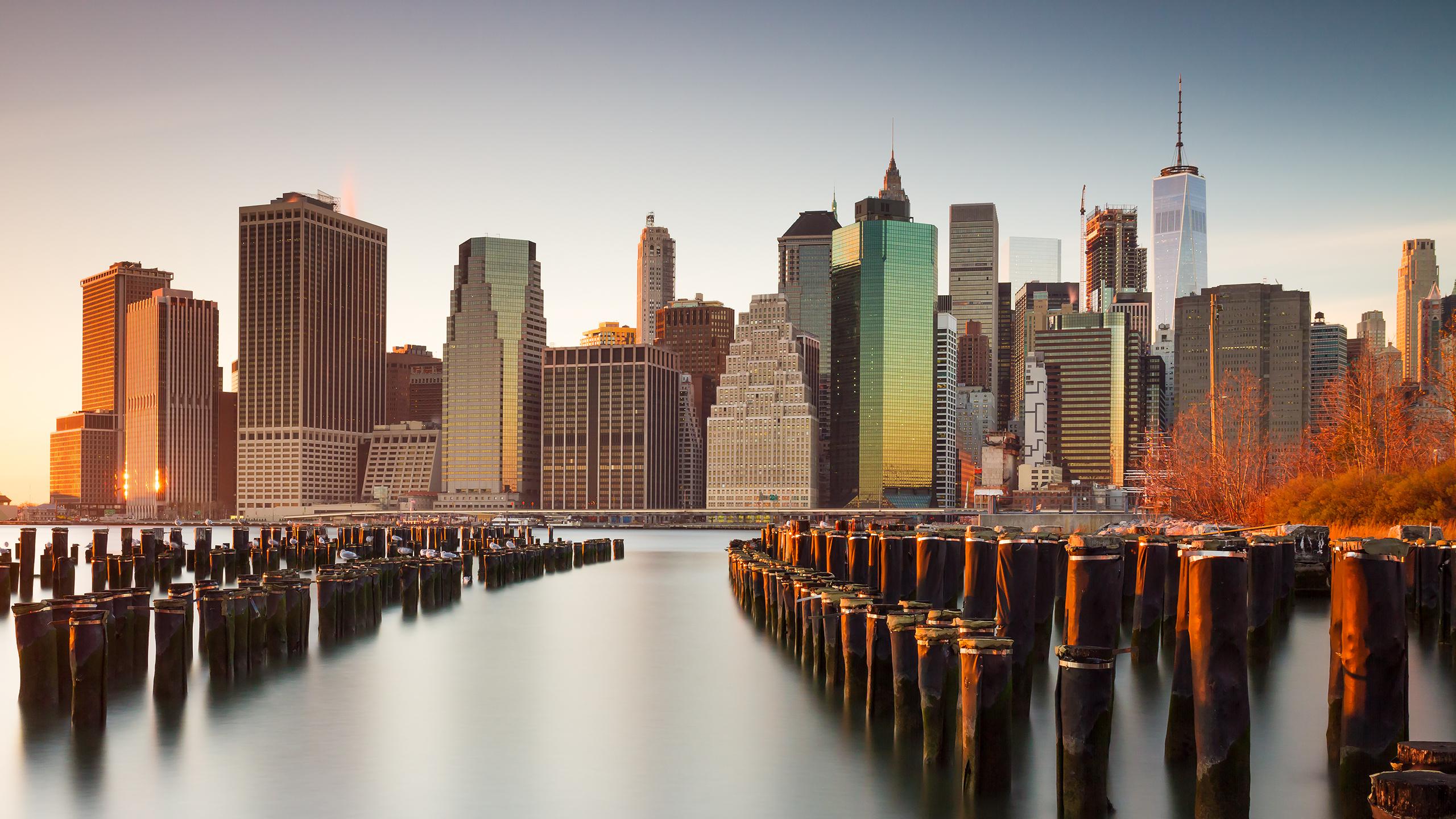 2560x1440 NYC Skyline Sunset [2560x1440] : r