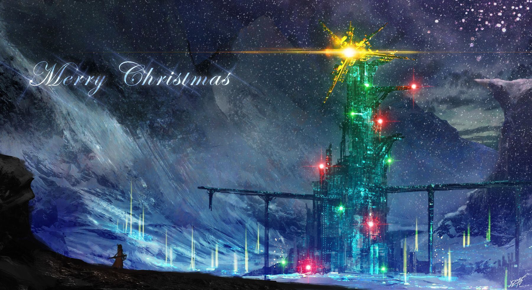 1800x982 Sci Fi Xmas Wallpaper