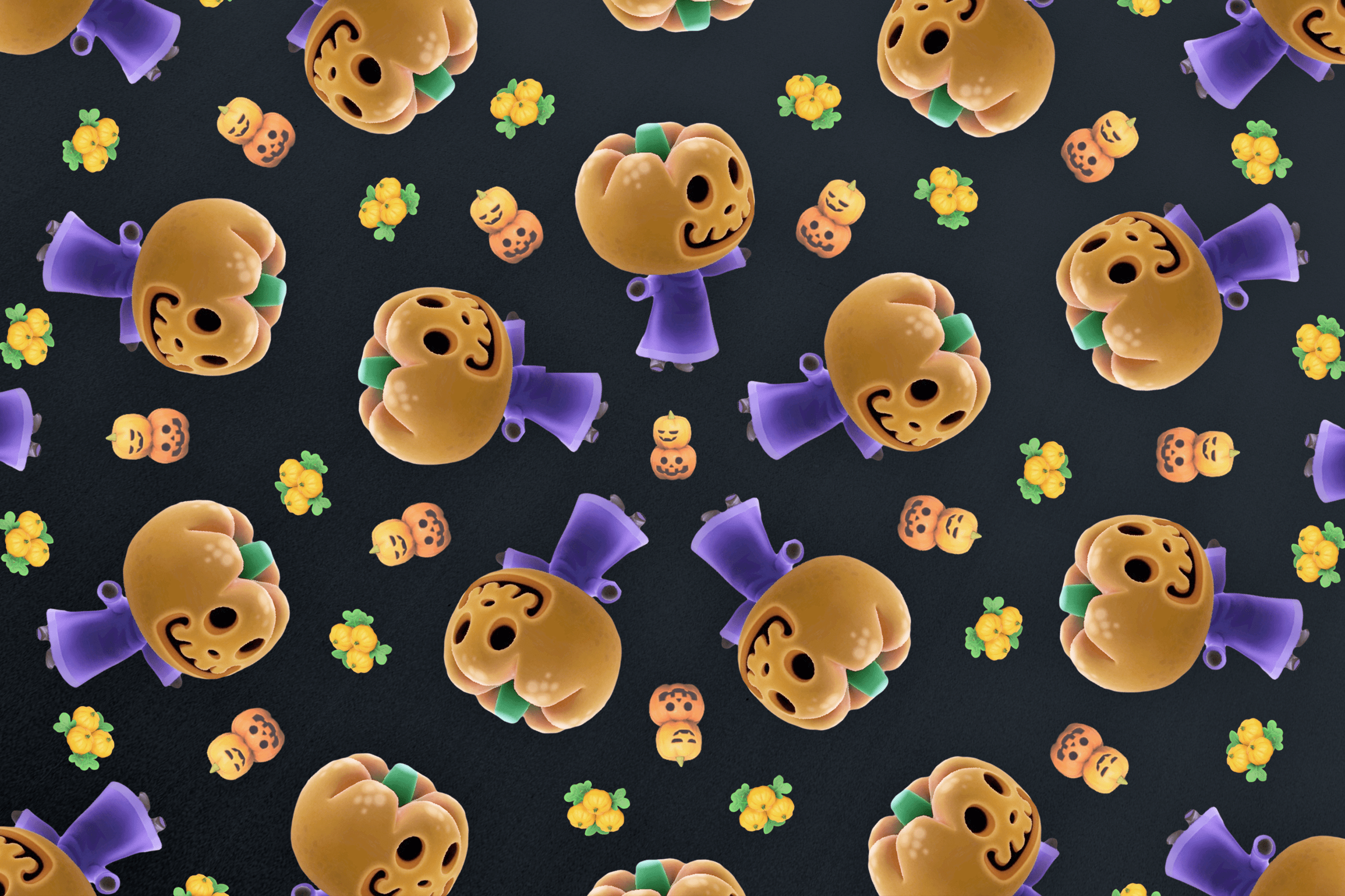2400x1600 Halloween in Animal Crossing