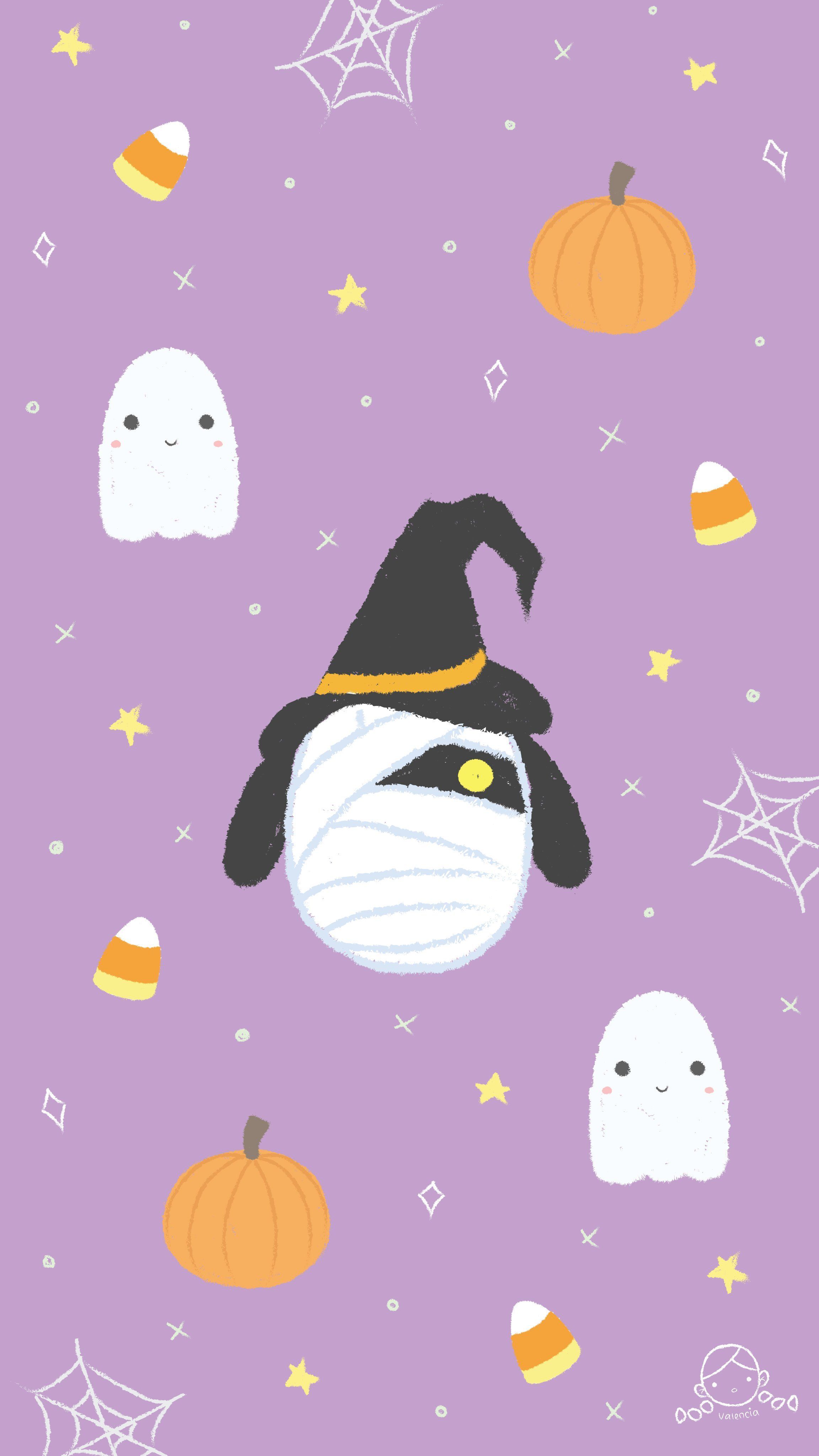 2304x4096 Lucky halloween themed wallpaper