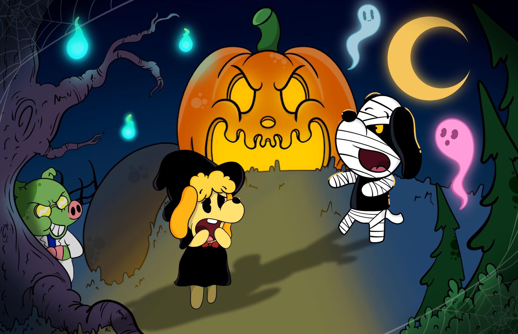 1671x1080 Animal Crossing X Cuphead
