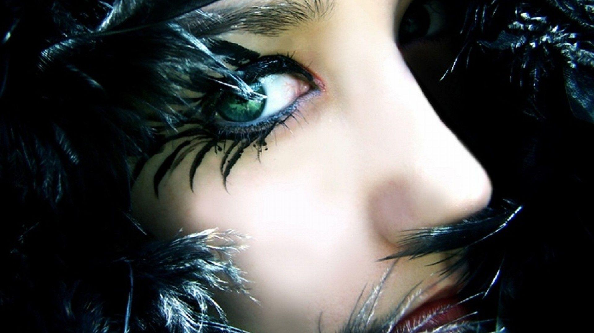 1920x1079 Women, Eyes, Green Eyes, Make Up, Faces, Lashes Wallpaper