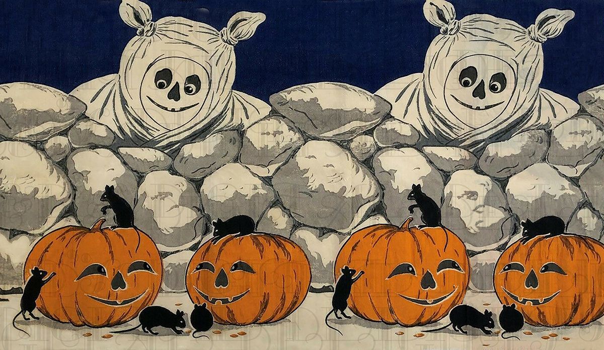 1200x695 VINTAGE Halloween 1920s Crepe Paper